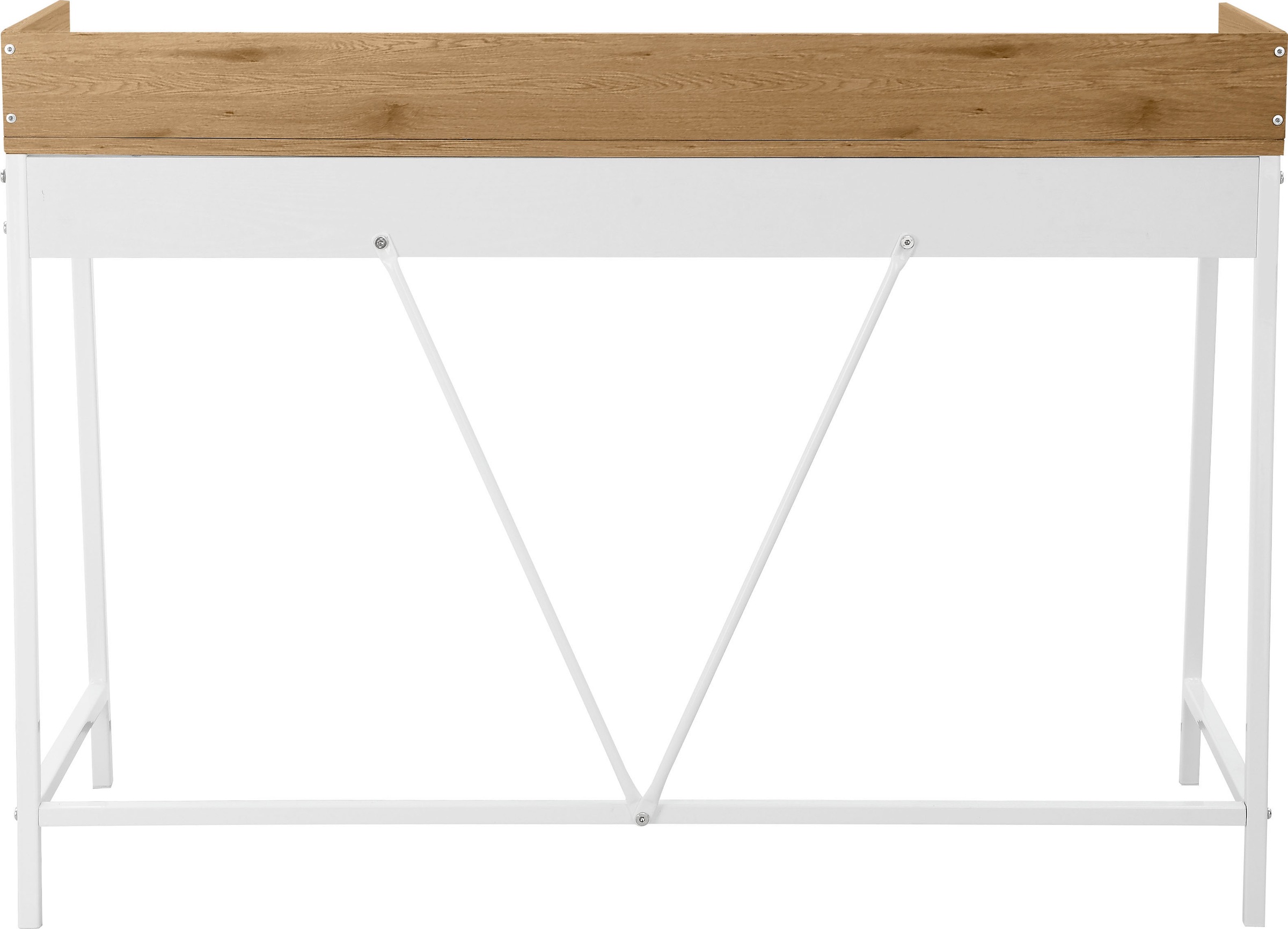 INOSIGN Schreibtisch »Jullian«, (1 St.), weißes Gestell aus Metall, Breite 120 cm