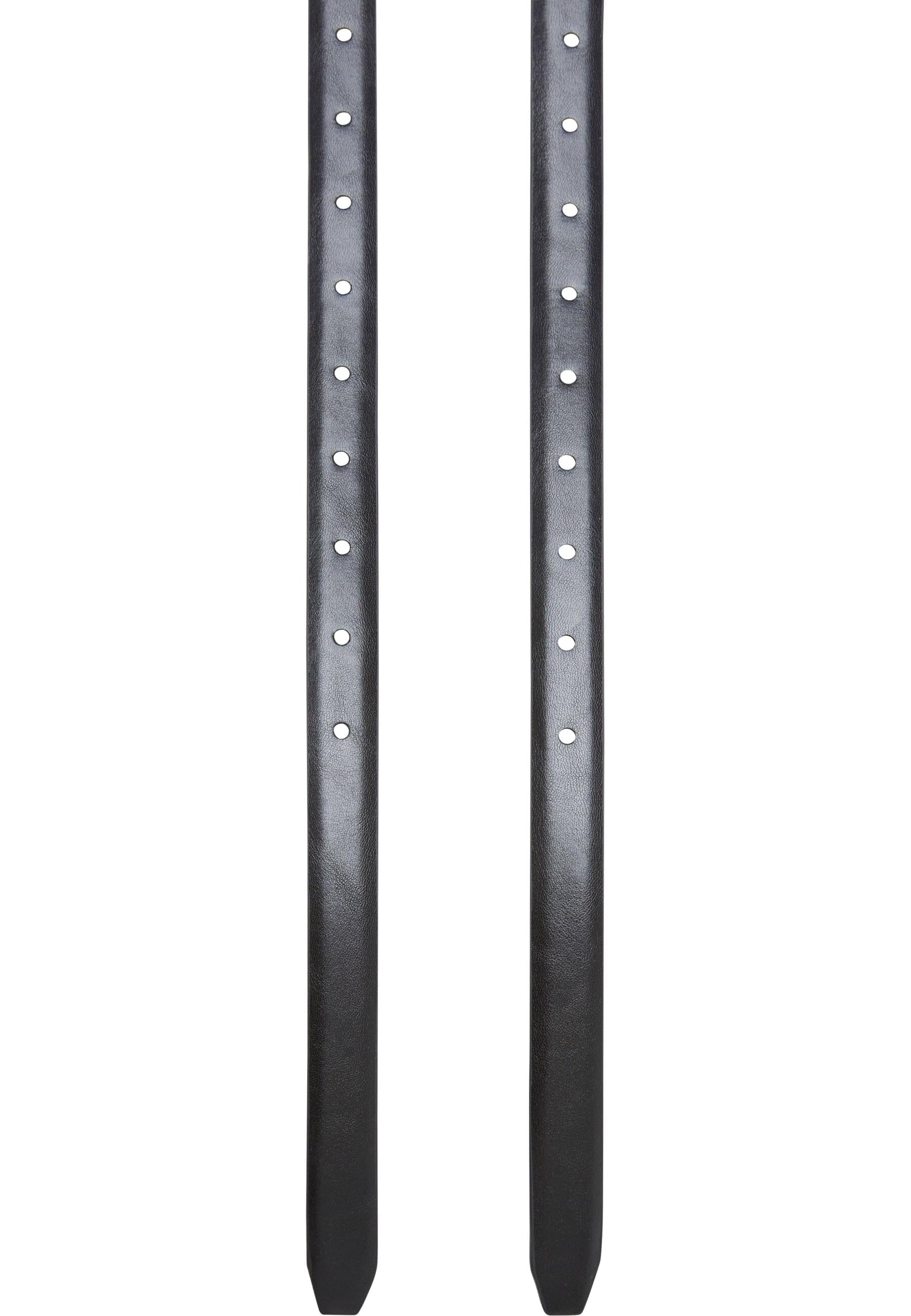 URBAN CLASSICS Synthetikgürtel »Urban Classics Chunky Buckle Slim Belt 2-Pack«