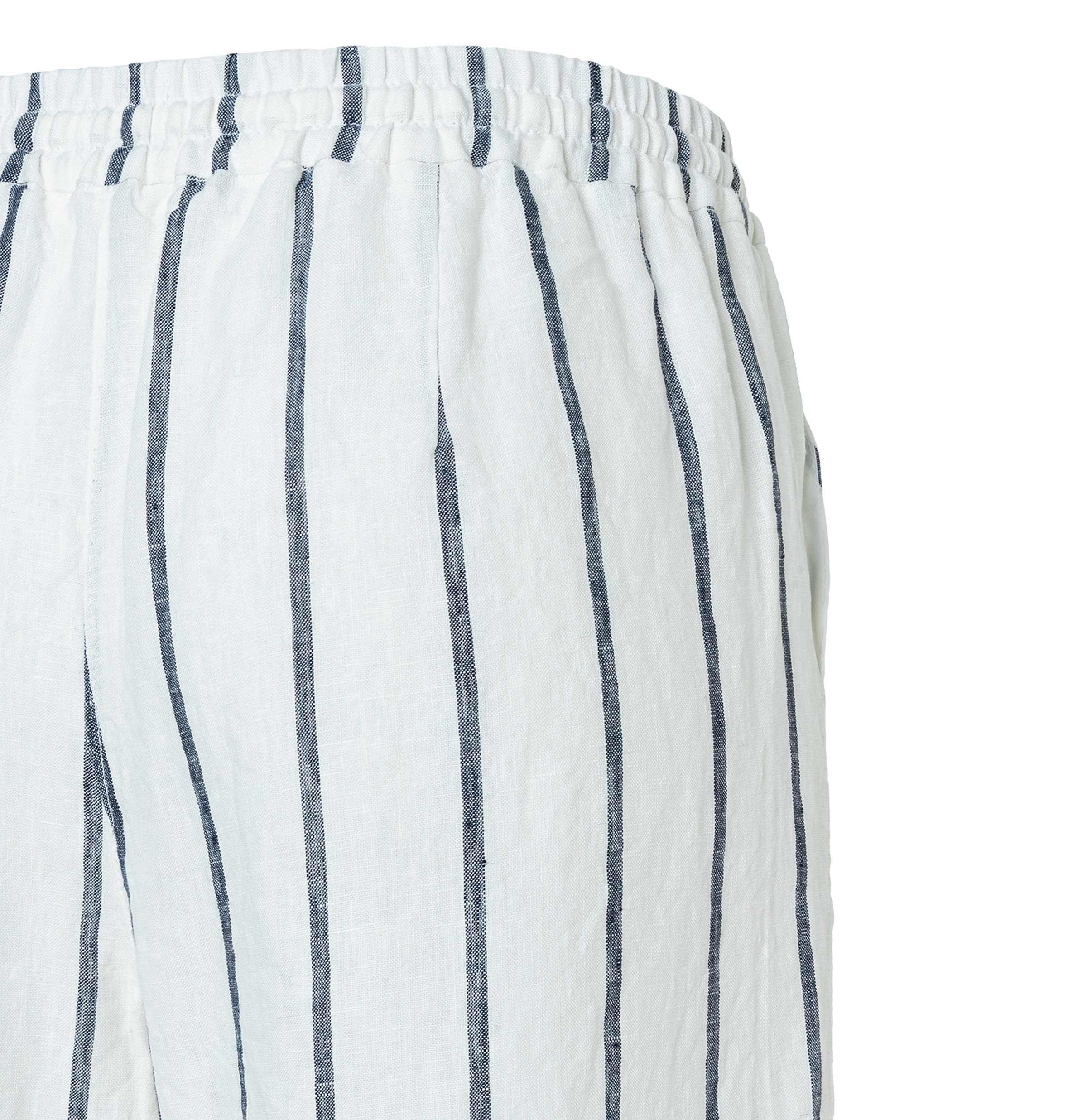 MAC Leinenhose »CALLIE cropped«  gestreift mit Kordelzug