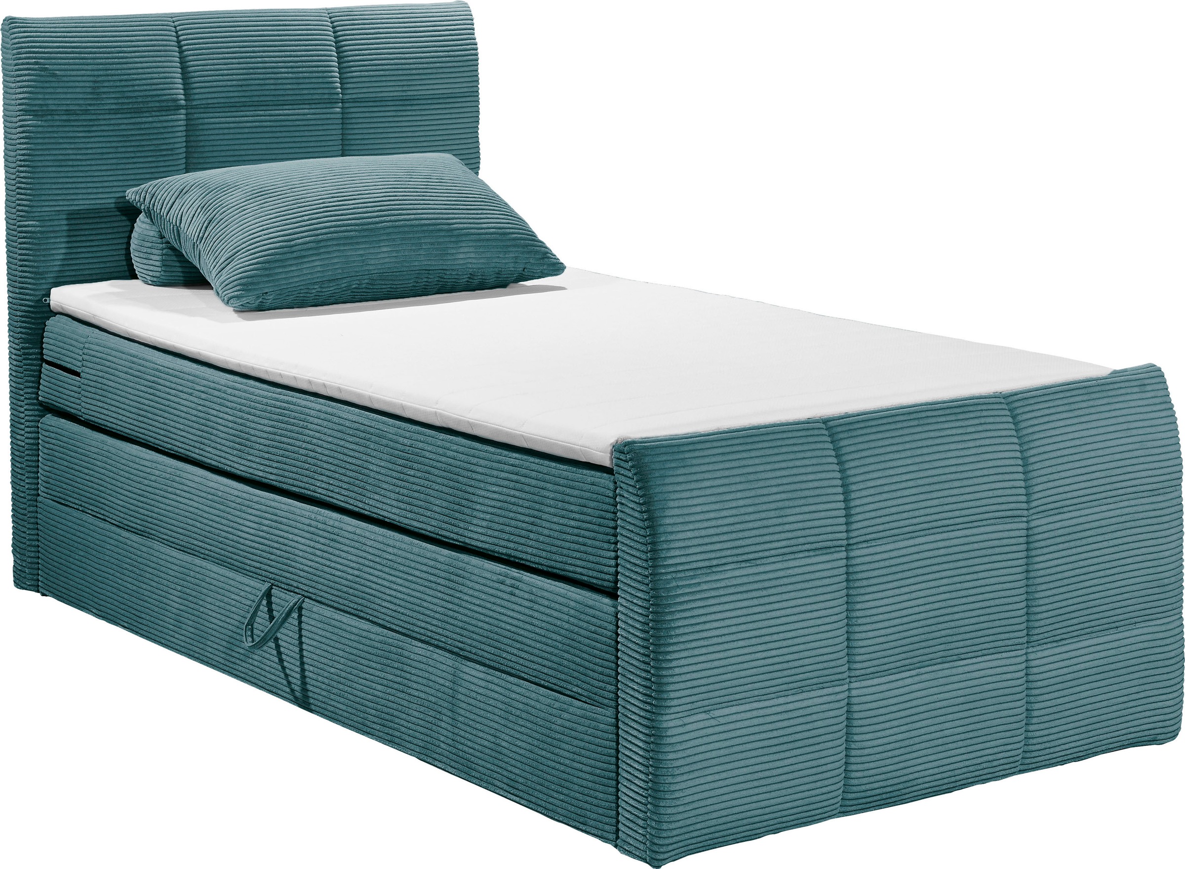 ED EXCITING DESIGN Boxspringbett »Bolivia«, harte Seite mit Kokosmatte, wei günstig online kaufen