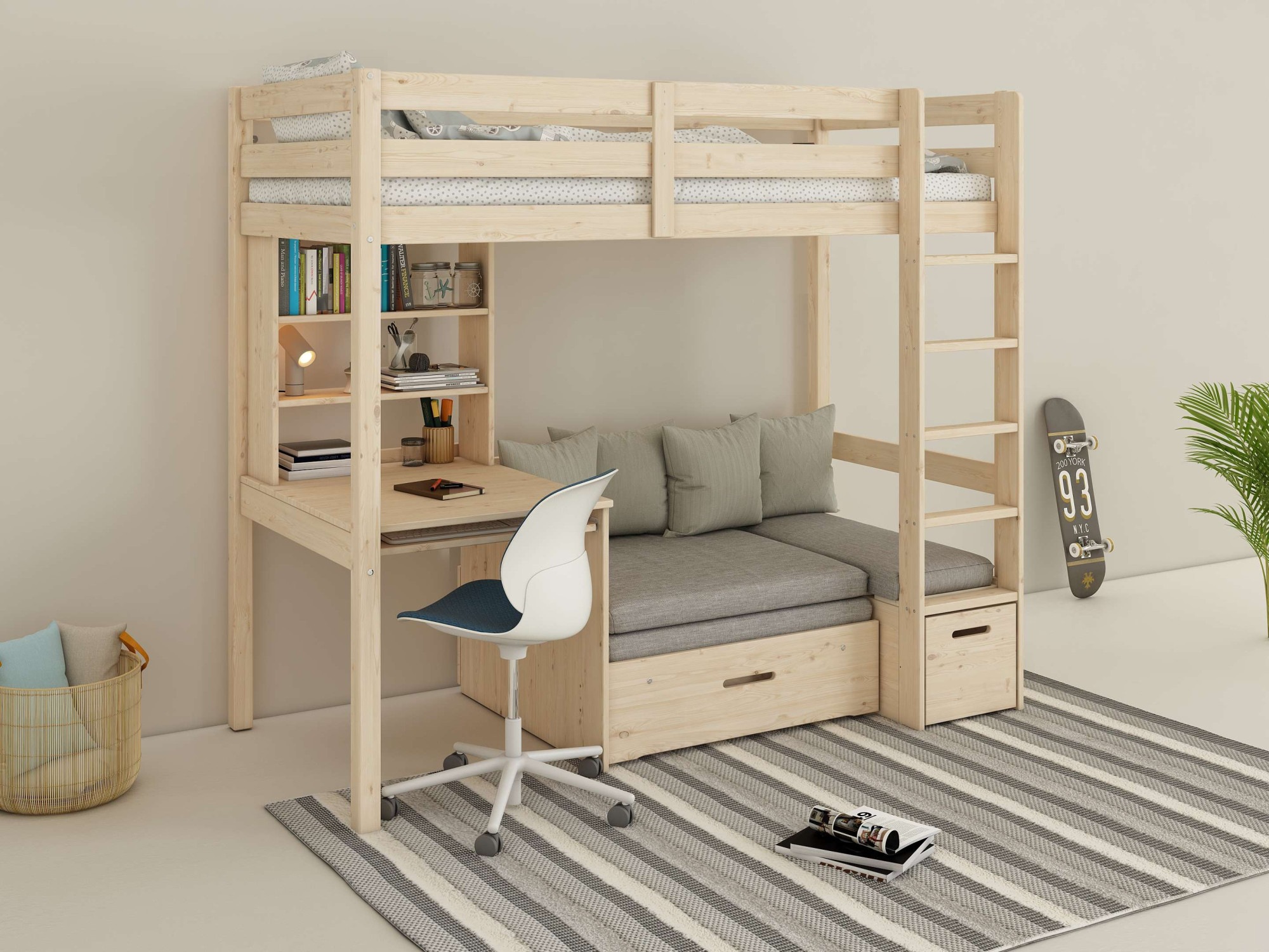 Lüttenhütt Etagenbett »HENNE' TOPSELLER! Hochbett, Ideal für kleine Räume, günstig online kaufen