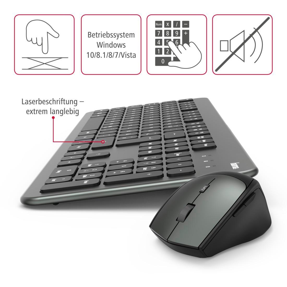 Hama Tastatur- und Maus-Set »Funktastatur-/Maus-Set "KMW-700" Tastatur/Maus-Set«