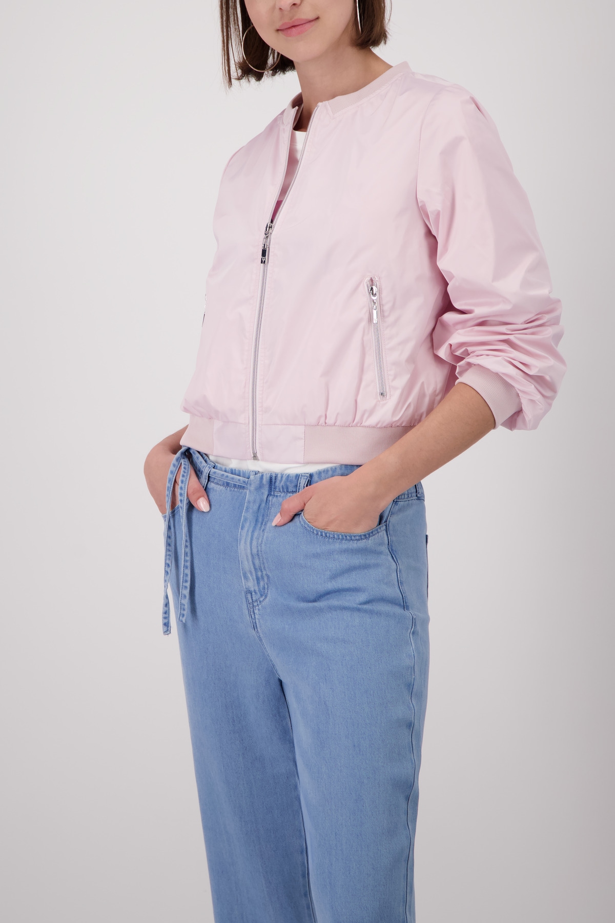 Monari Bomberjacke »Jacke Nylon« ohne Kapuze mit Reißverschlusstaschen