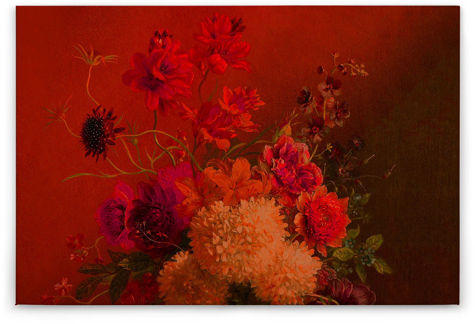 A.S. Création Leinwandbild »bouquet vibrant«, Kunst-Blumen-Kinder, (1 St.), Keilrahmen Bild Blumen-Strauß Floral Leinwand-Bild Wohnzimmer modern