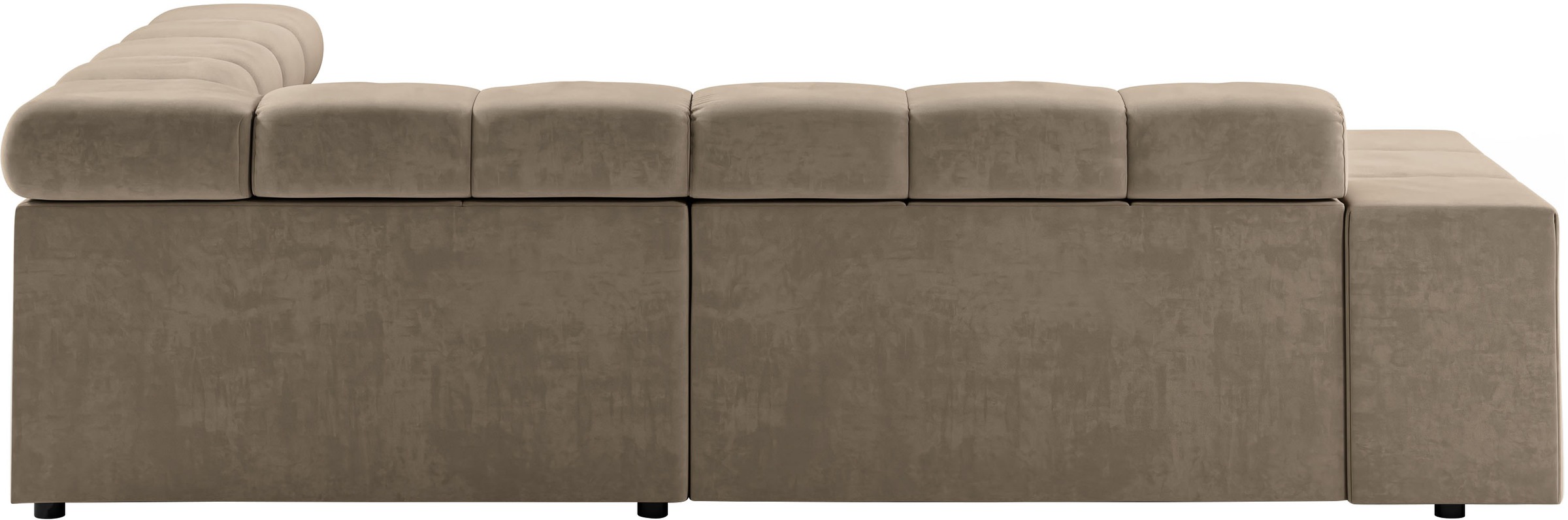 INOSIGN Ecksofa »Ancona, incl. Kopfteilverstellung + 3 Zierkissen, L-Form, bequem«, wahlweise motorische Sitztiefenverstellung, B/T(H: 249/215/70 cm
