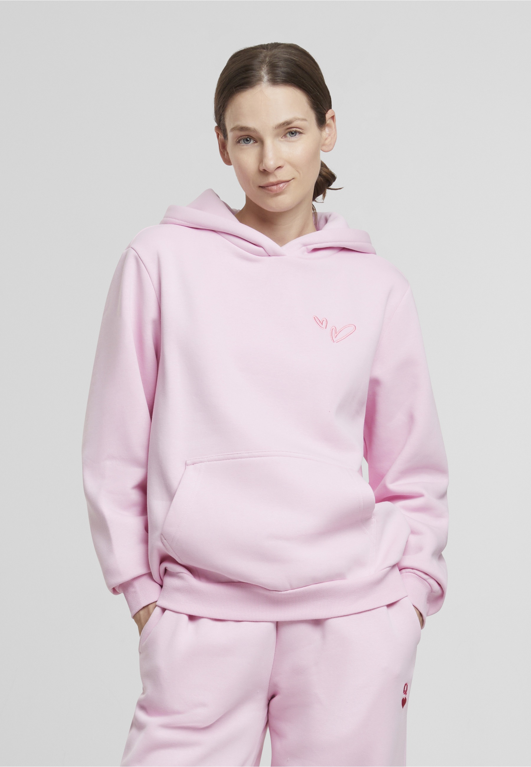 Miss Tee Kapuzensweatshirt »Miss Tee Heart Signs EMB Ladies Fluffy Hoody«
