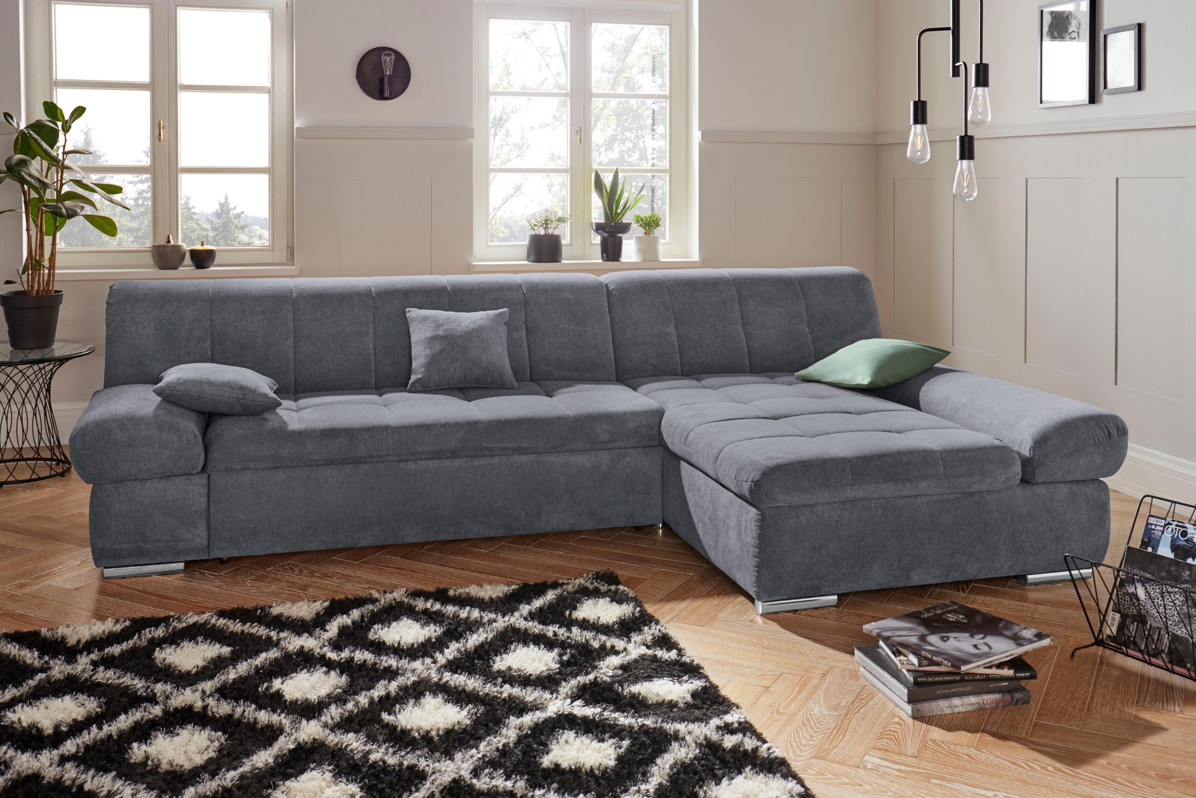 DOMO collection Ecksofa »Mona L-Form«, wahlweise mit Bettfunktion günstig online kaufen