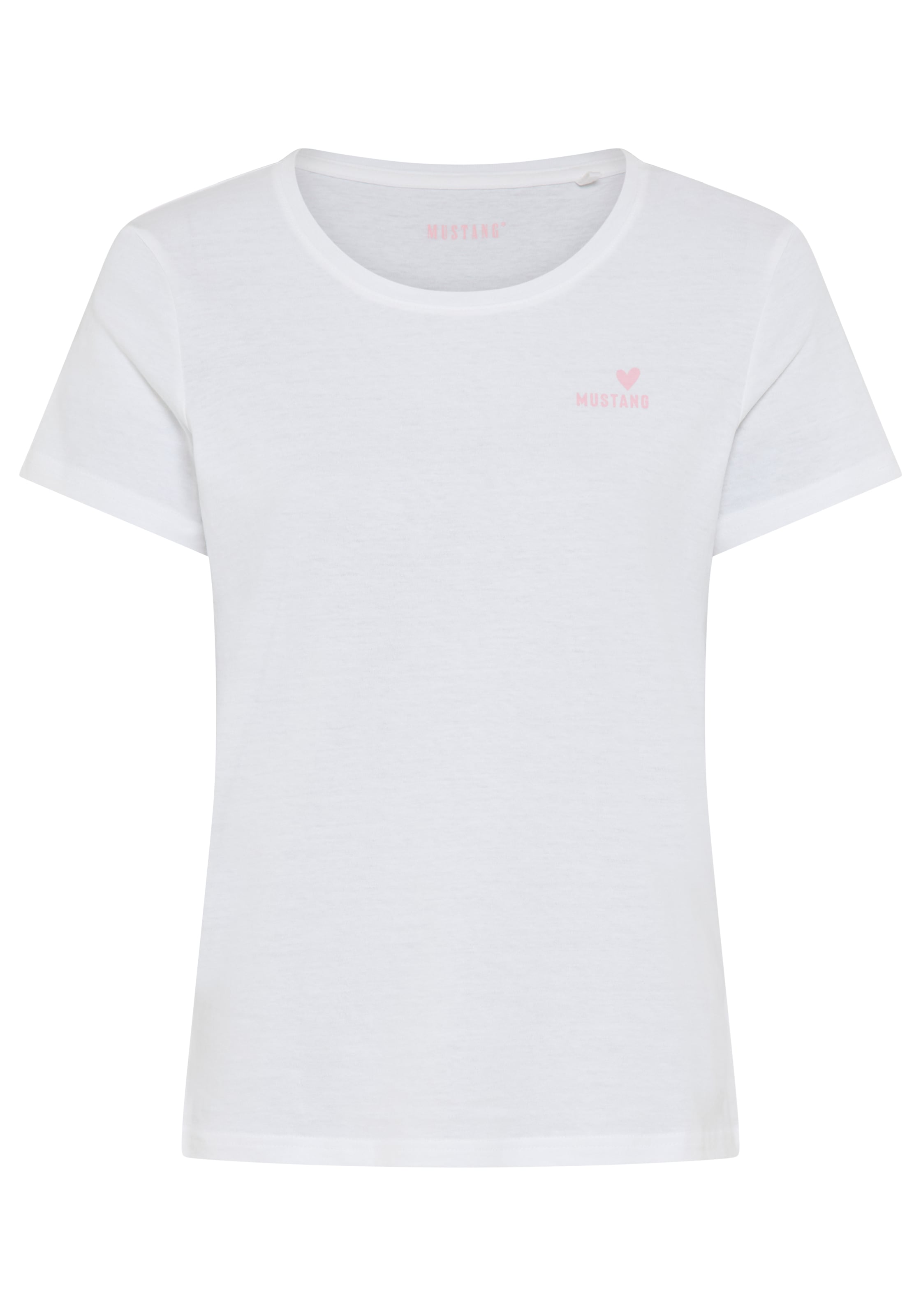 MUSTANG T-Shirt normale Passform, Kurzarm-Design