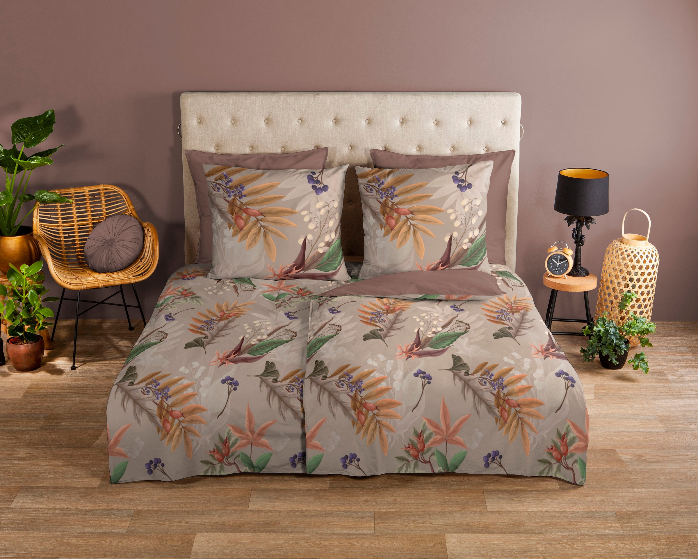 good morning Wendebettwäsche »Via«, 100% Baumwolle, 135x200, Reißverschluss günstig online kaufen