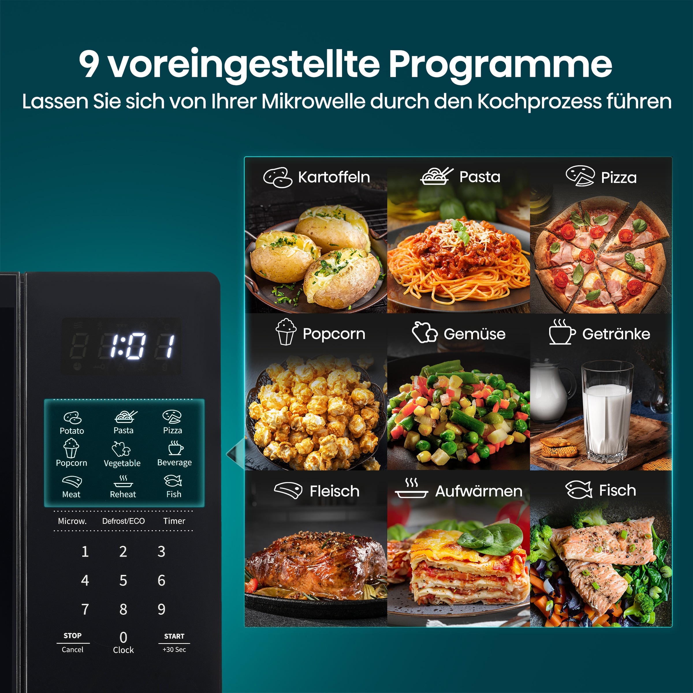 Hisense Mikrowelle »H20MOBS4I«, Mikrowelle, 1050 W, Inverter Technologie
