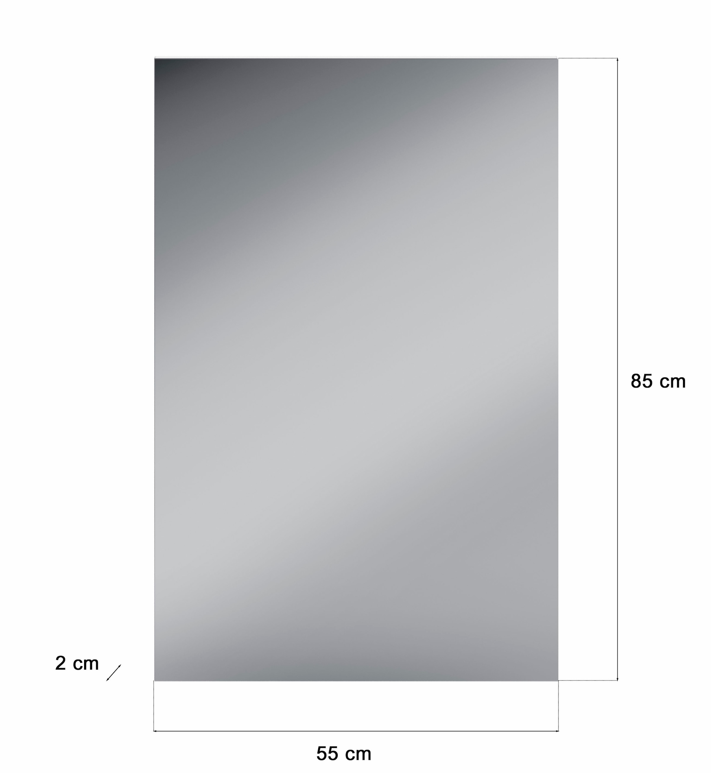 INOSIGN Garderobenspiegel »Malmö, Höhe 85 cm, rahmenlose Optik, hochwertiges Spiegelglas«, Spiegel, Wandspiegel, Flurspiegel, Dielenspiegel
