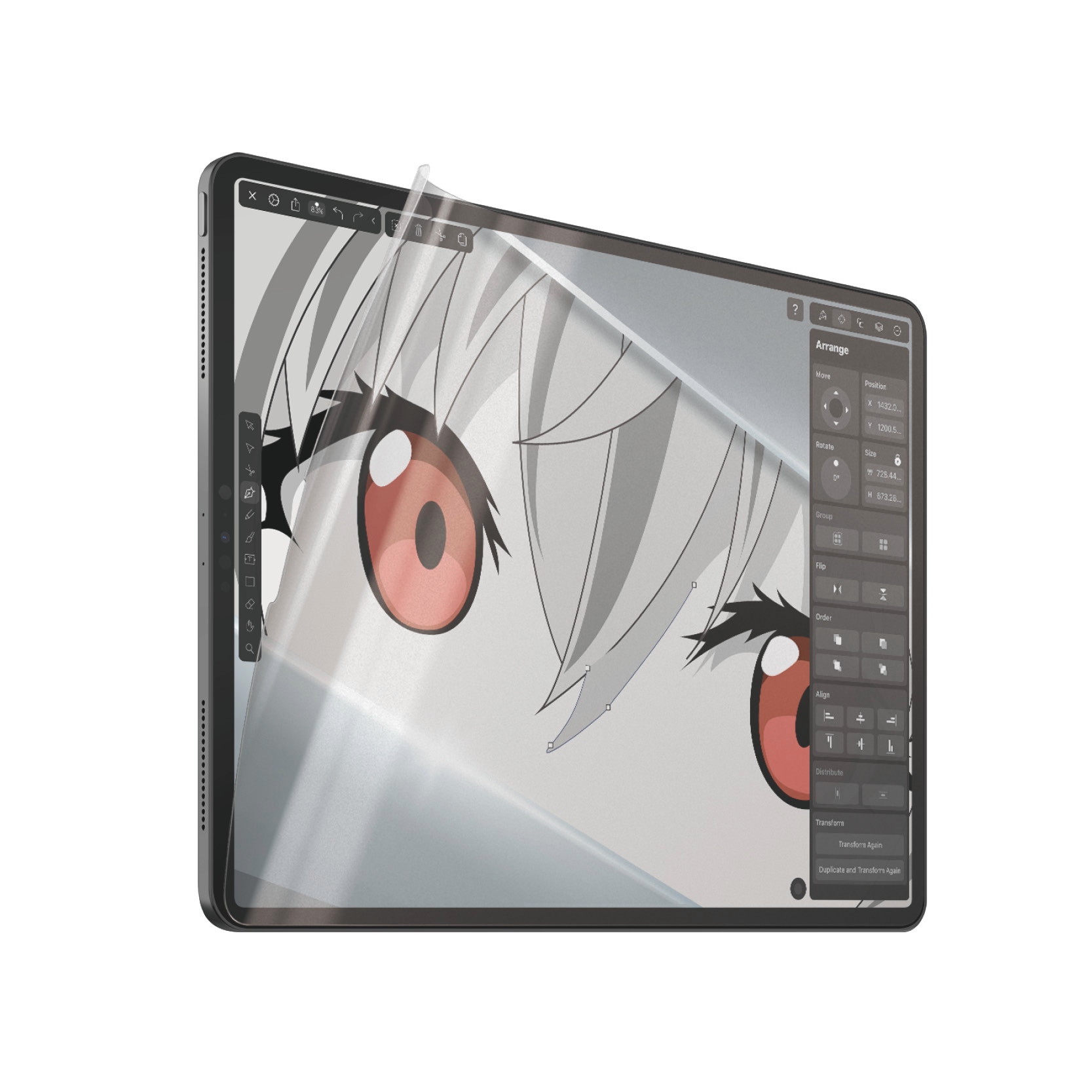CARE by PanzerGlass Displayschutzfolie »Ultra-Wide Fit Screen Protection«, für Apple iPad Pro 12.9, Graphic Paper, Schutzfolie, Bildschirmschutz, kratz- & stoßfest