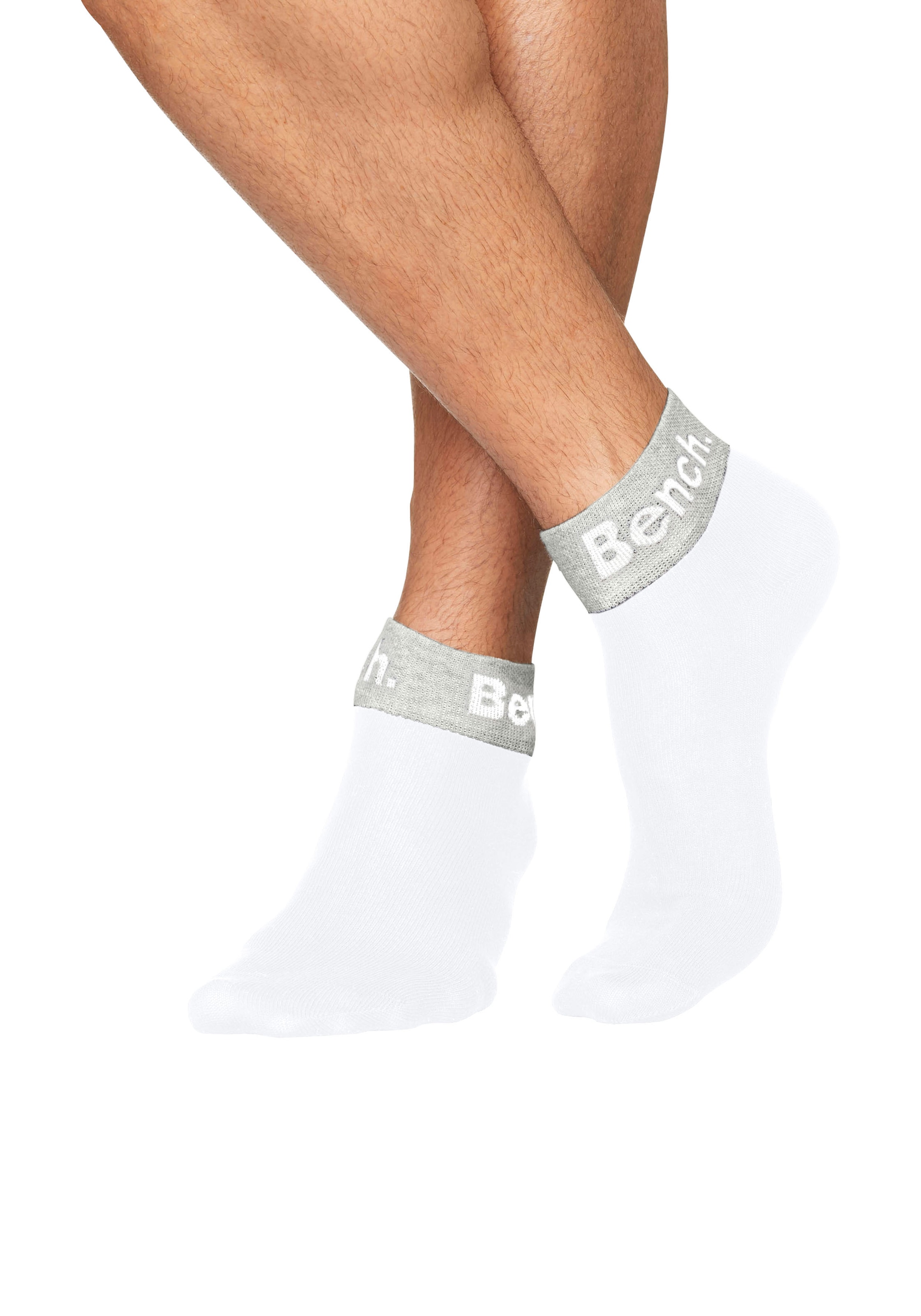 Bench. Kurzsocken, (Packung, 8 Paar), mit eingestricktem Schriftzug am Bündchen
