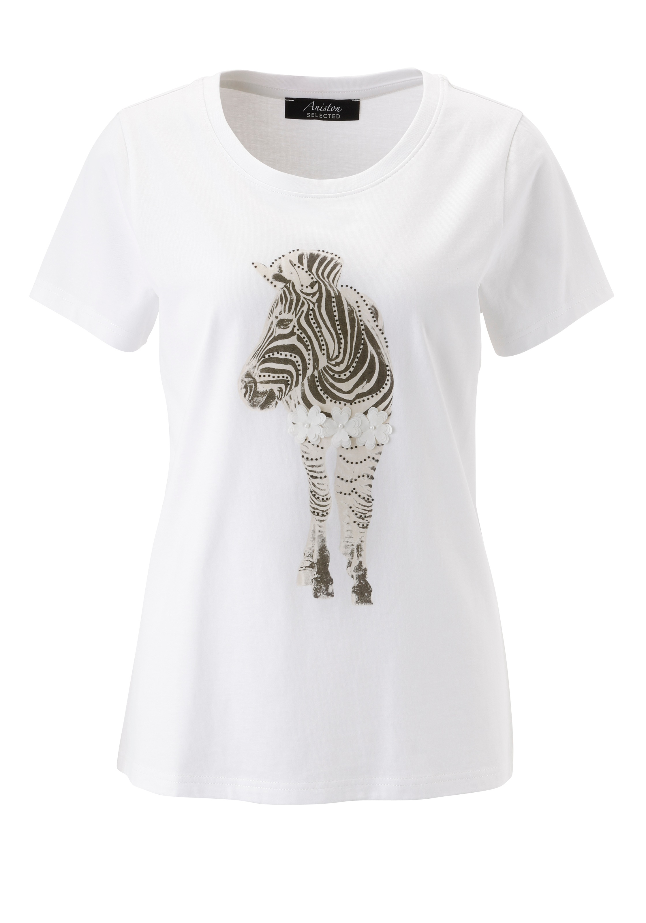 Aniston SELECTED T-Shirt mit aufwendiger 3D-Applikation - NEUE KOLLEKTION