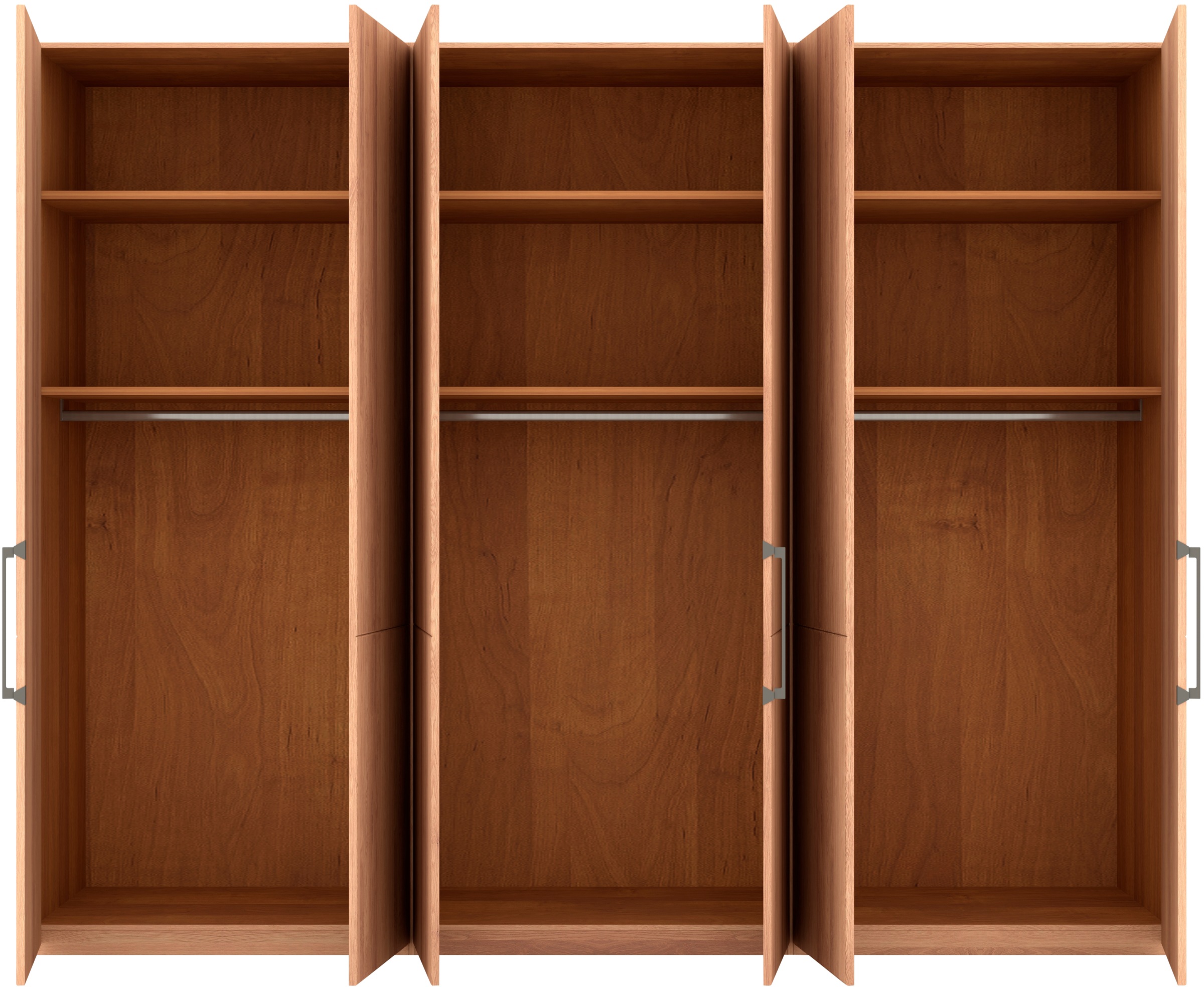 Musterring Drehtürenschrank »Sorrent, Kleiderschrank«, (mit Türdämpfern, in 5 Breiten & 2 Höhen, extra Böden, MADE IN GERMANY), Türen in Eiche massiv mit Absetzung in Schiefer, verschiedene Maße