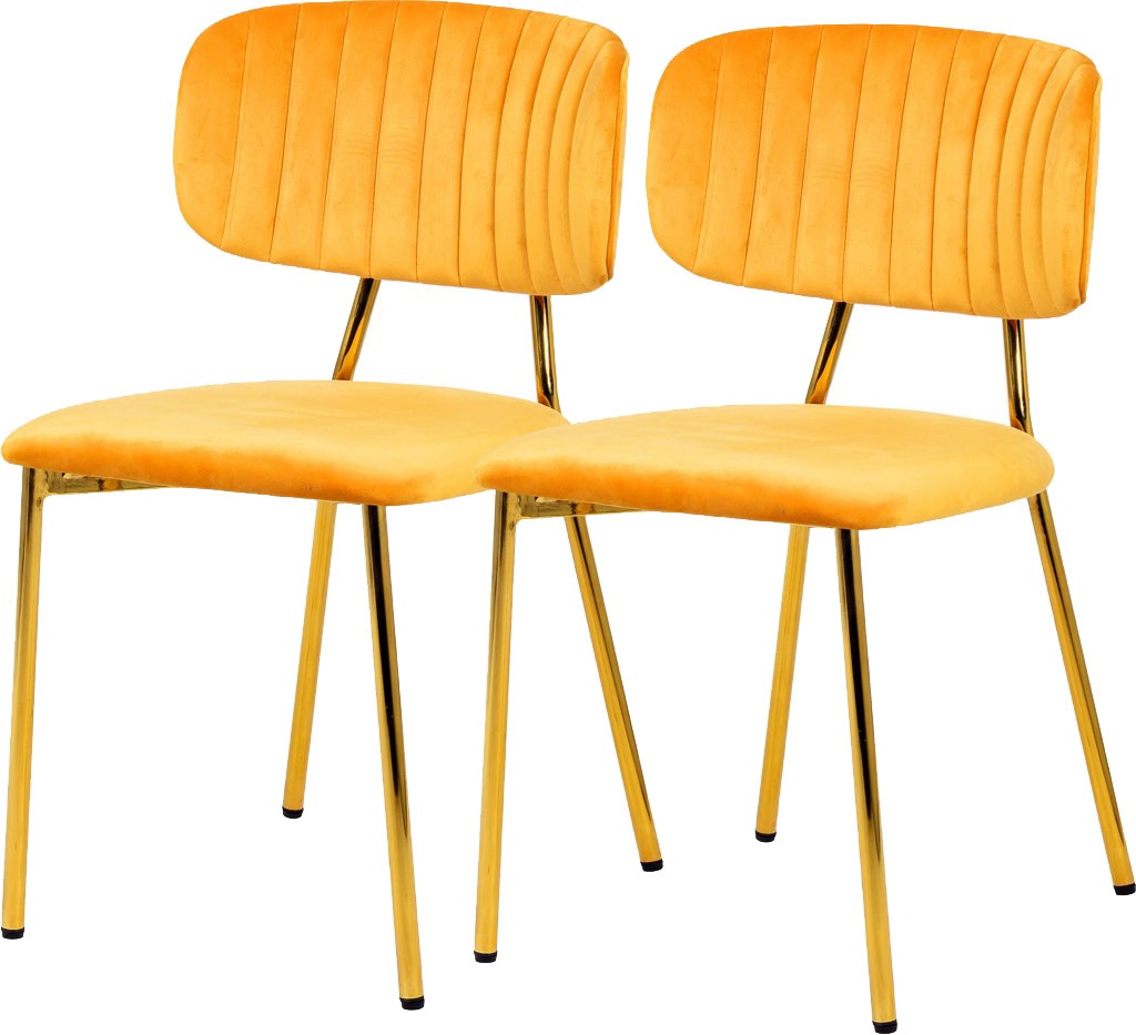 Kayoom Polsterstuhl »Stuhl Giselle 125 2er-Set, pflegeleichter Samtbezug«, günstig online kaufen