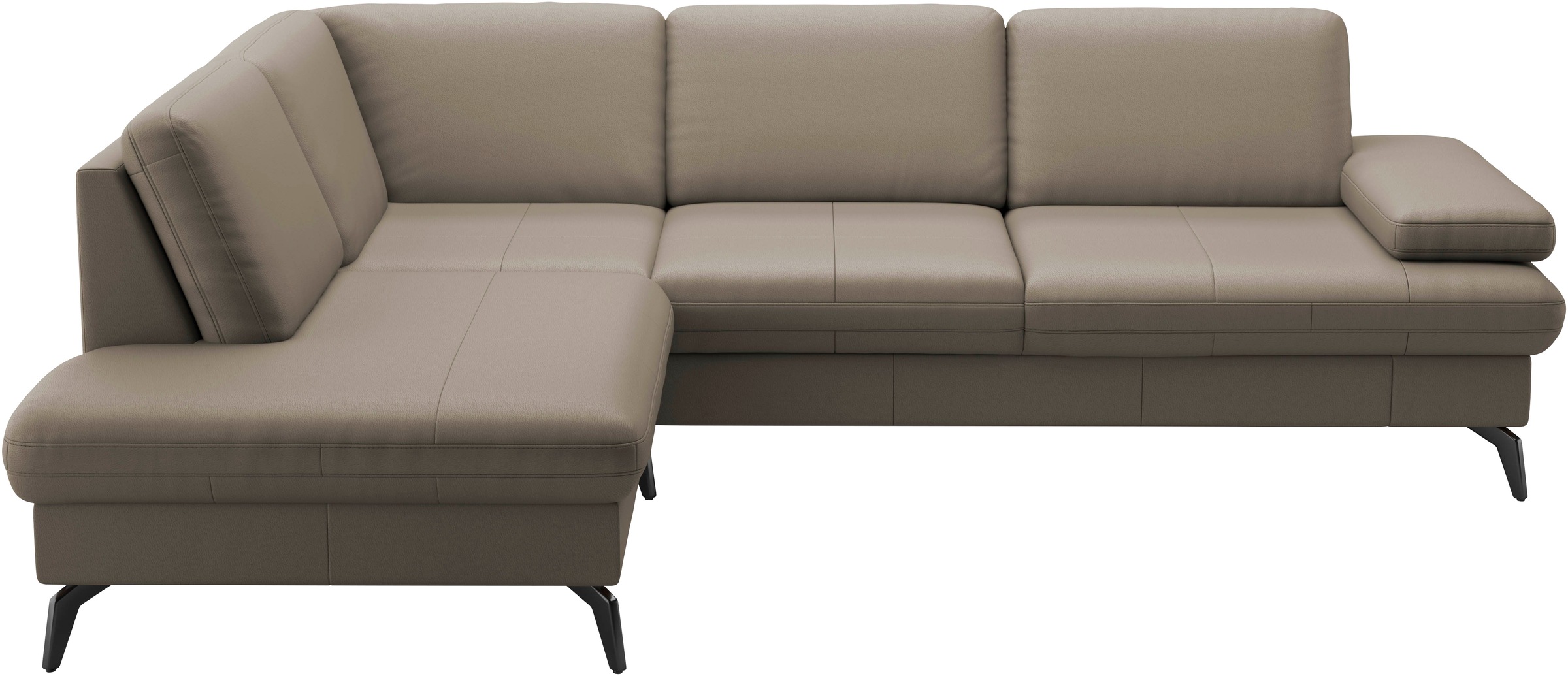 sit&more Ecksofa »Morris L-Form, inkl. Sitztiefenverstellung«, wahlweise mit Armteilverstellung, Bettfunktion & Bettkasten
