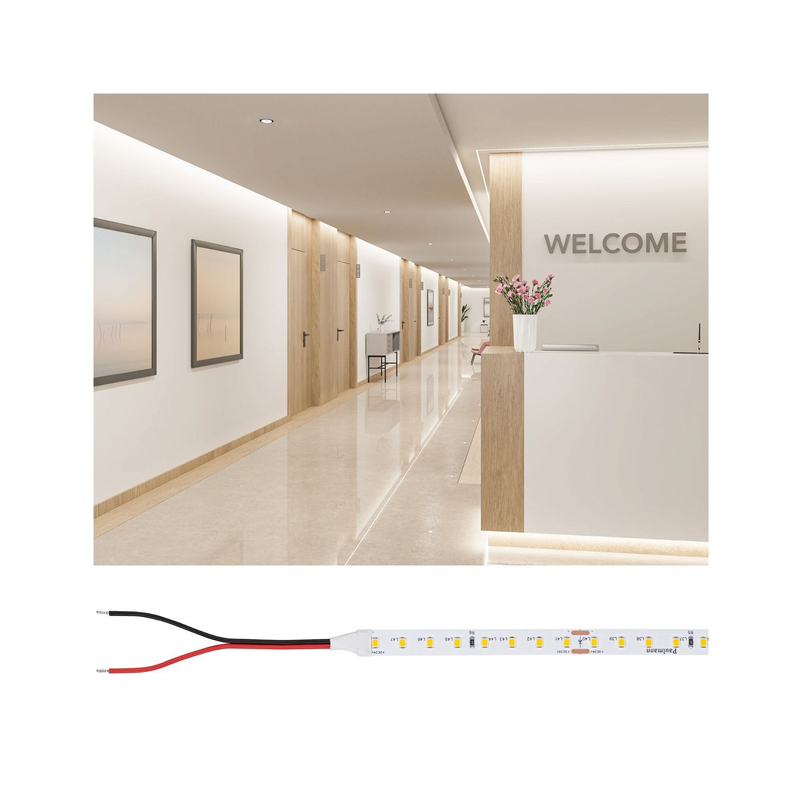 Paulmann LED-Streifen »Pro Strip Gold P75 5m 927 IP20 24V DC 30W« günstig online kaufen