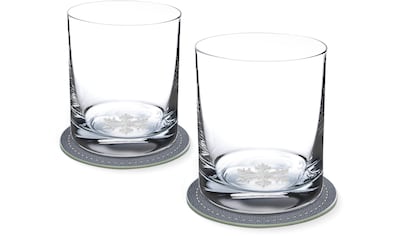 Contento Whiskyglas, (Set, 4 tlg., 2 Whiskygläser und 2 Untersetzer), Eiskristall, 400... kaufen