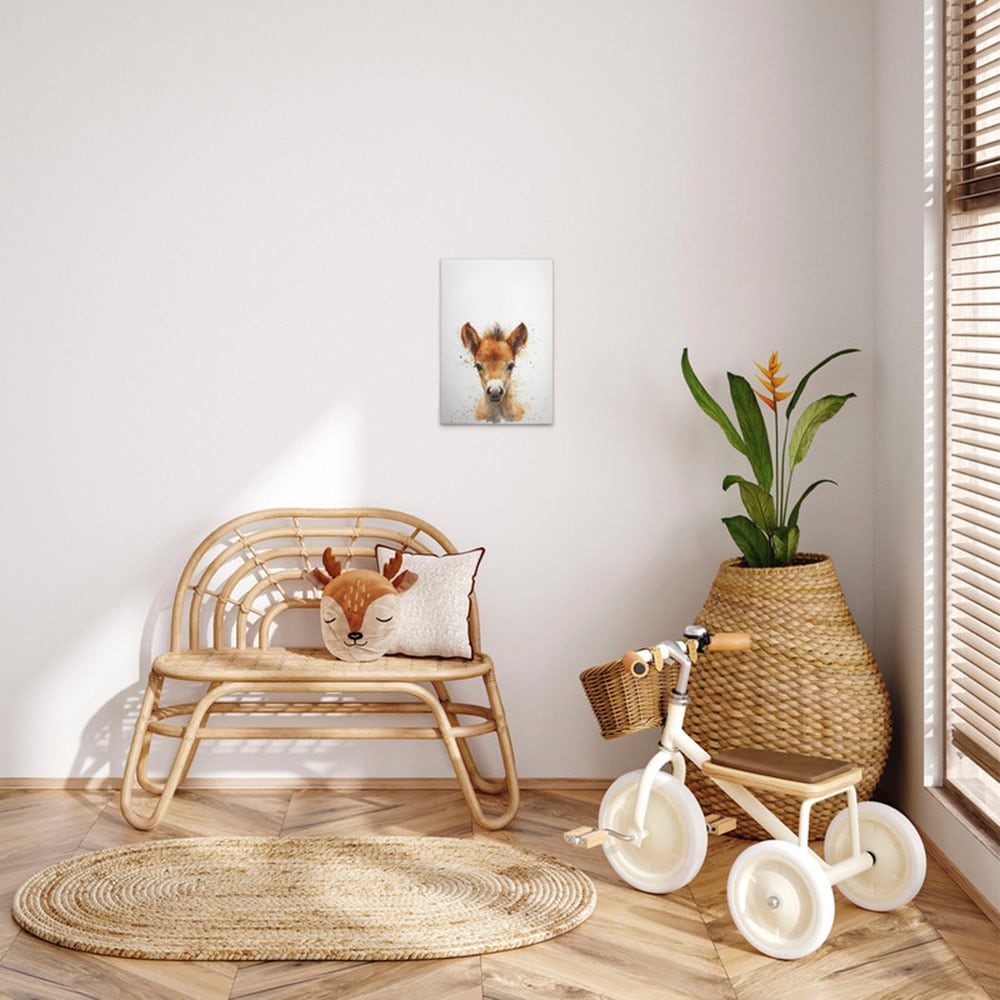 A.S. Création Leinwandbild »Foal - Wandbild Weiß Braun Beige Keilrahmen Kun günstig online kaufen