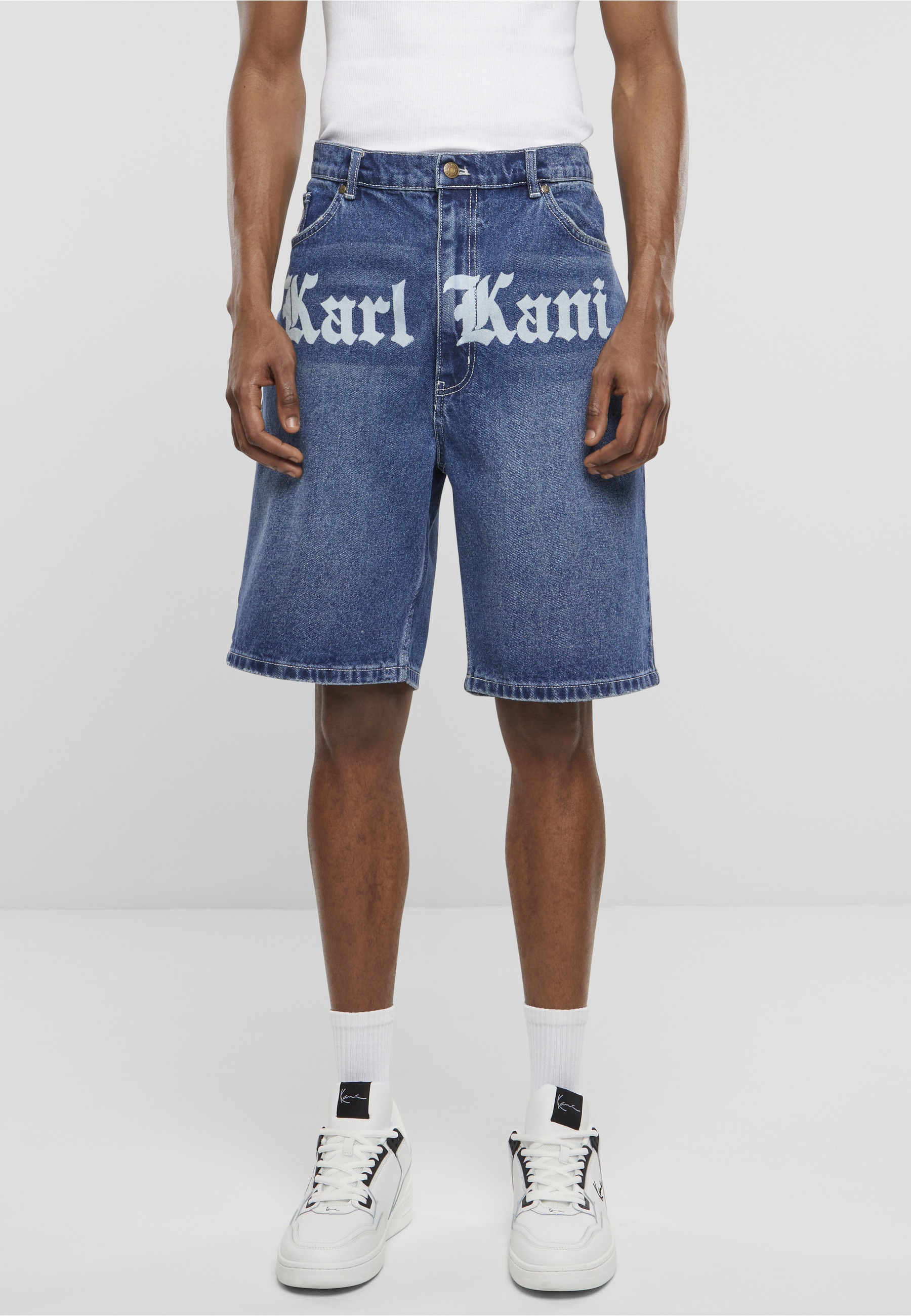 Karl Kani Jeansshorts »Karl Kani Herren Karl Kani OG Old English Denim Shorts« 1 Stk.