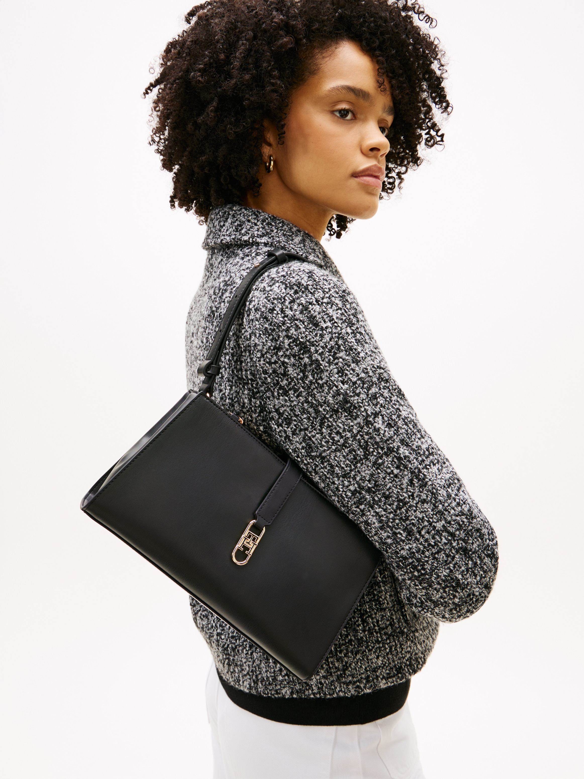 Tommy Hilfiger Schultertasche »TH LIBRE SHOULDER BAG« Damen Handtasche, Tragetasche, Umhängetasche in elgantem Look