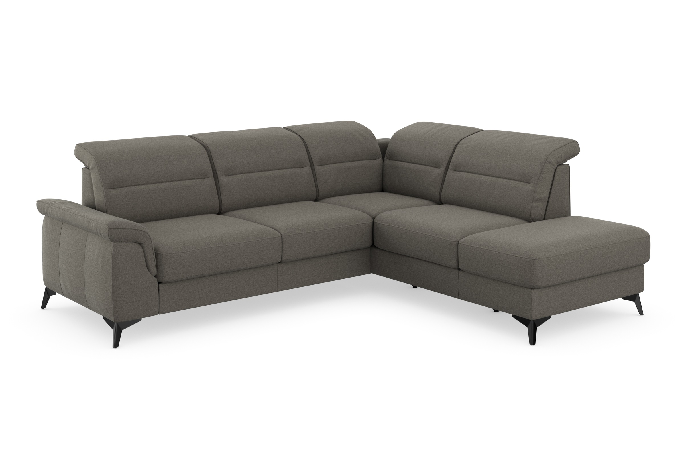 sit&more Ecksofa »Sinatra L-Form«, mit Ottomane, optional mit Kopfteilverstellung und Armteilfunktion
