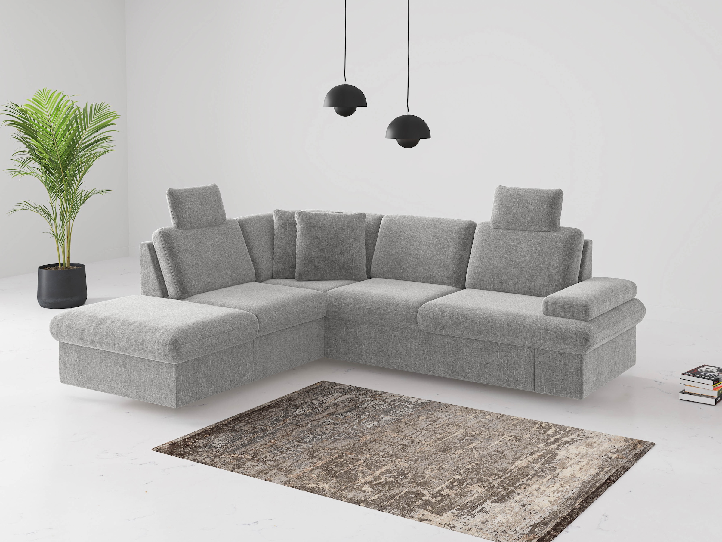 sit&more Ecksofa »Moreno L-Form, B: 238 cm« mit Armteilverstellung, optiona günstig online kaufen