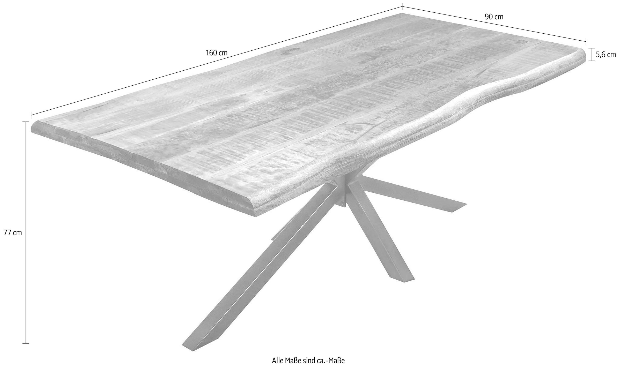 SIT Esstisch »Tops&Tables« mit Baumkante wie gewachsen