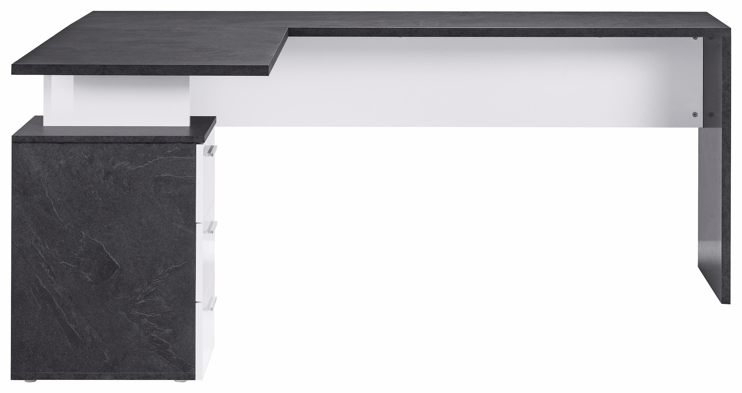 INOSIGN Eckschreibtisch »New Selina«, Schreibtisch, Schubkästen, mit oder ohne Monitoraufsatz, B 180/160 cm