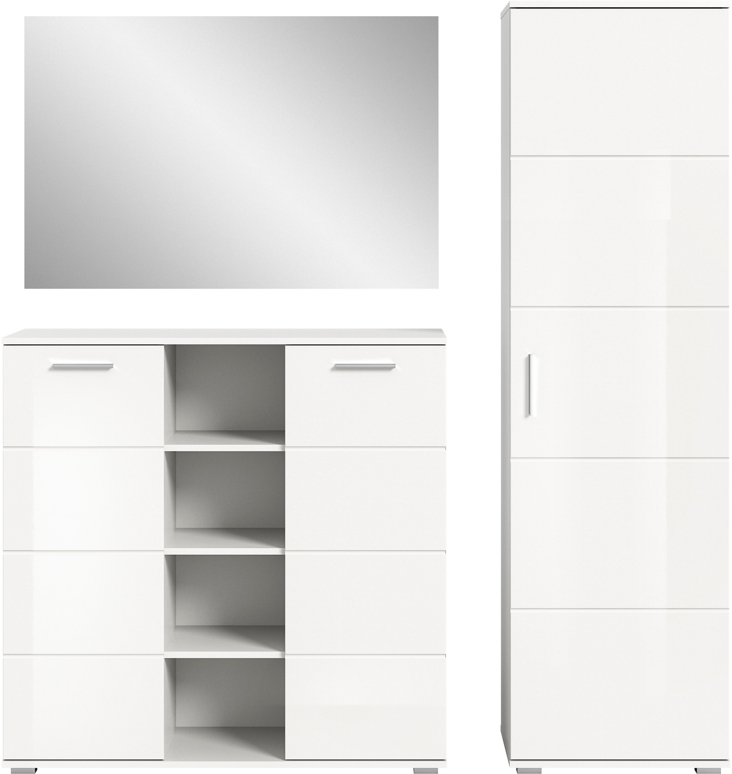 INOSIGN Garderoben-Set »Valge, Breite 180 cm inkl. 15cm Typenabstand, 3-tlg günstig online kaufen