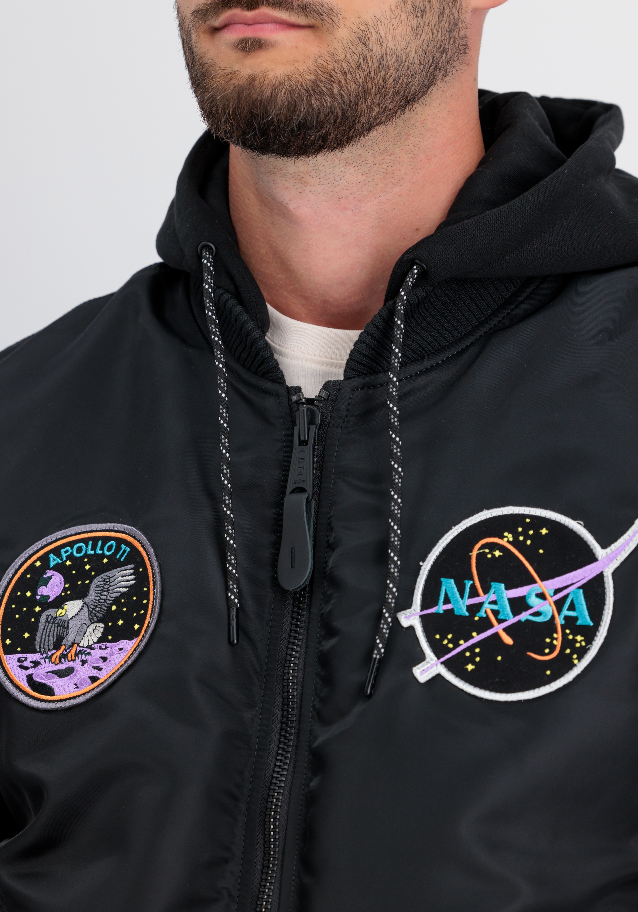 Alpha Industries Bomberjacke »Alpha Industries Men - Bomber Jackets MA-1 VF Hood Dark Side«
