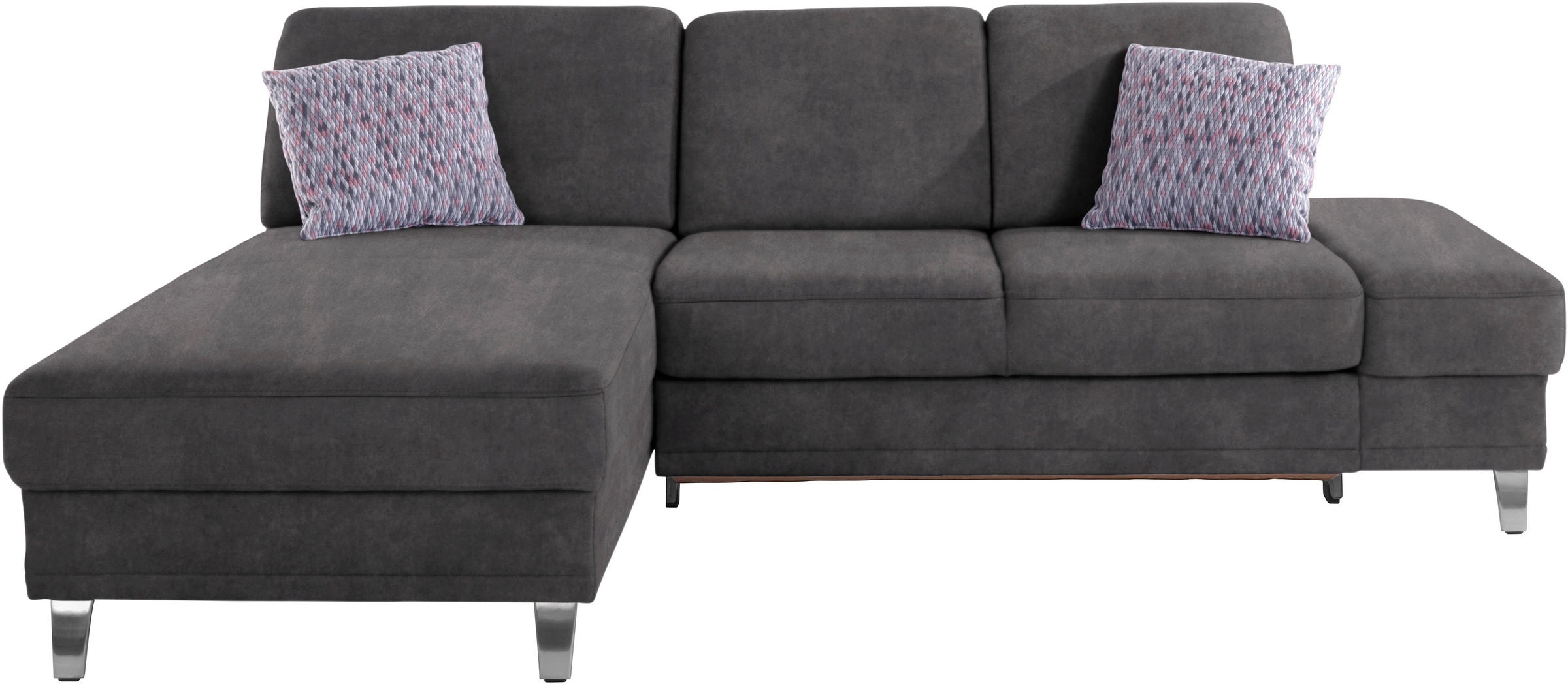 sit&more Ecksofa »Clio L-Form«, wahlweise mit Bettfunktion oder Vorziehsitz und Bettkasten, Federkern