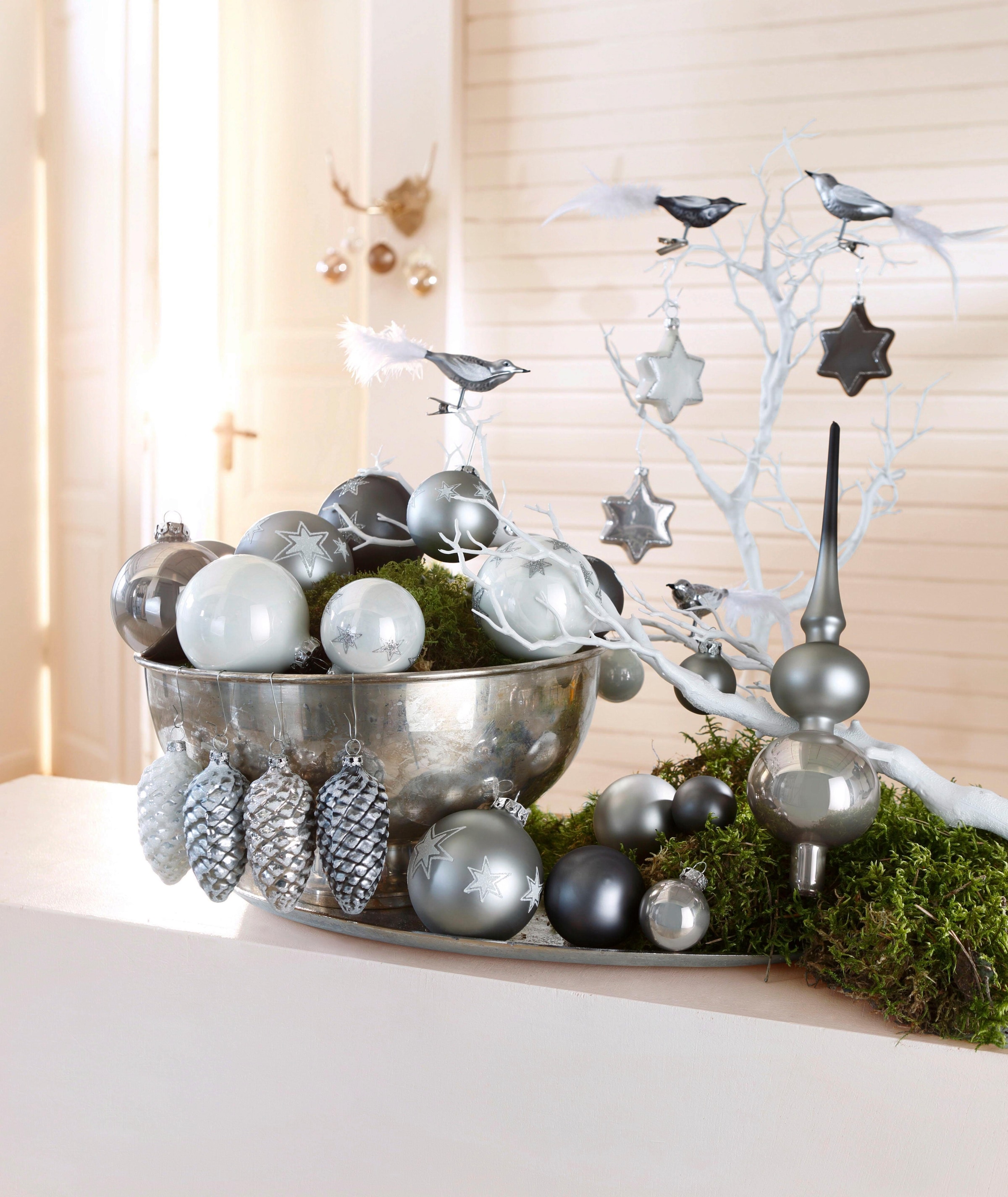 Weihnachtsbaumklammer (Set, Weihnachtsdeko, home »Chrome, 3 Christbaumschmuck«, my