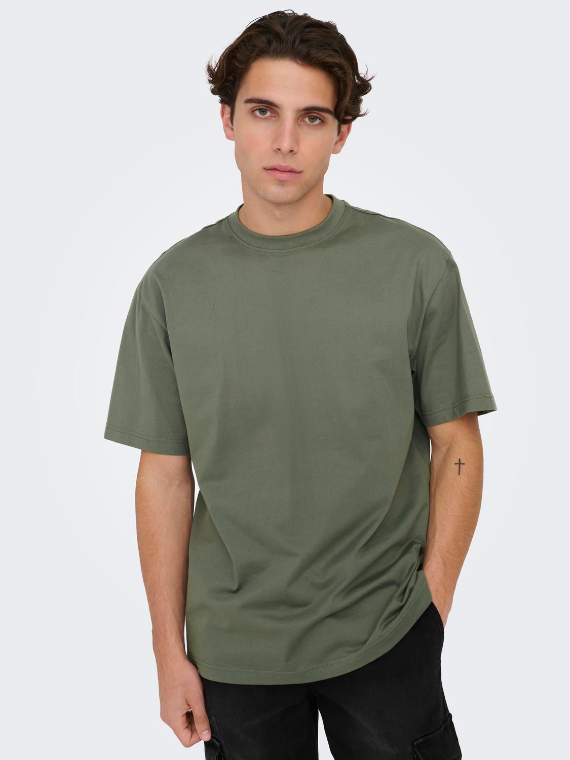 ONLY & SONS Rundhalsshirt »ONSFRED RLX SS TEE« Baumwolle, relaxed fit