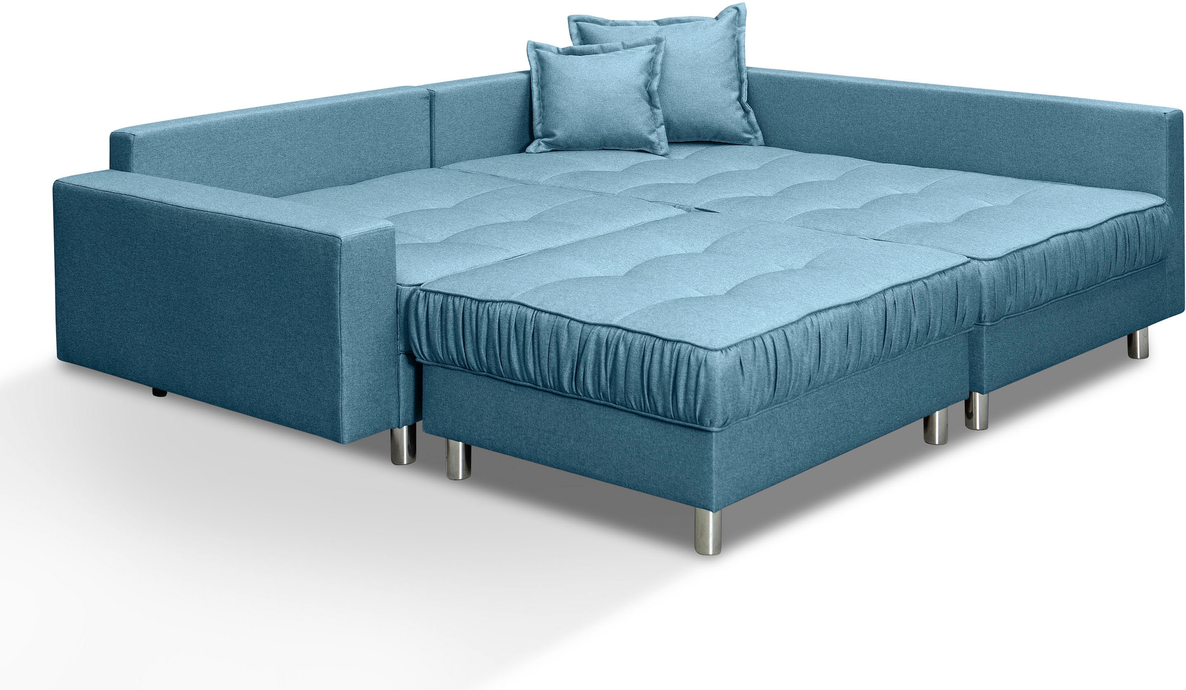 COLLECTION AB Ecksofa »Cannes L-Form«, mit Hocker, inkl. Schlaffunktion