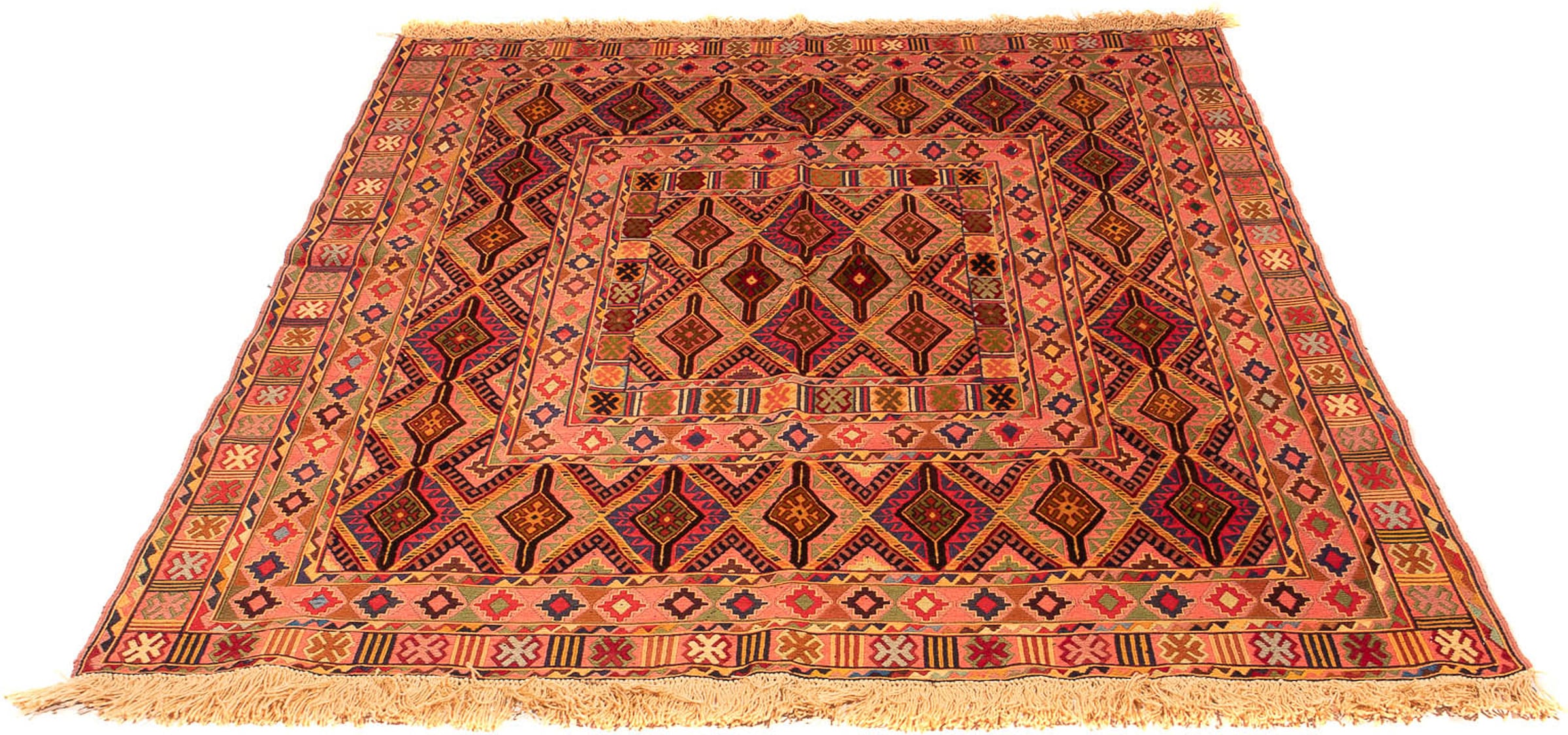 morgenland Wollteppich »Kelim - Oriental - 180 x 142 cm - mehrfarbig«, rech günstig online kaufen