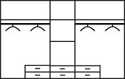 priess Kleiderschrank »Schrank Garderobe Wäscheschrank Barcelona in 5 Breiten«, viel Stauraum, geräumige Schubkästen, mit Spiegel, MADE IN GERMANY