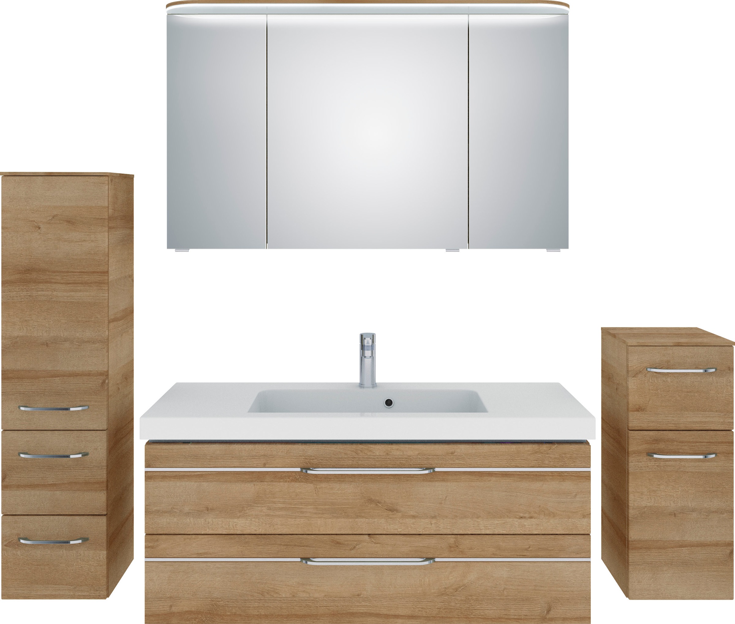 Saphir Badmöbel-Set »Balto Sprint 4-teilig, Mineralmarmor-Waschtisch mit LE günstig online kaufen