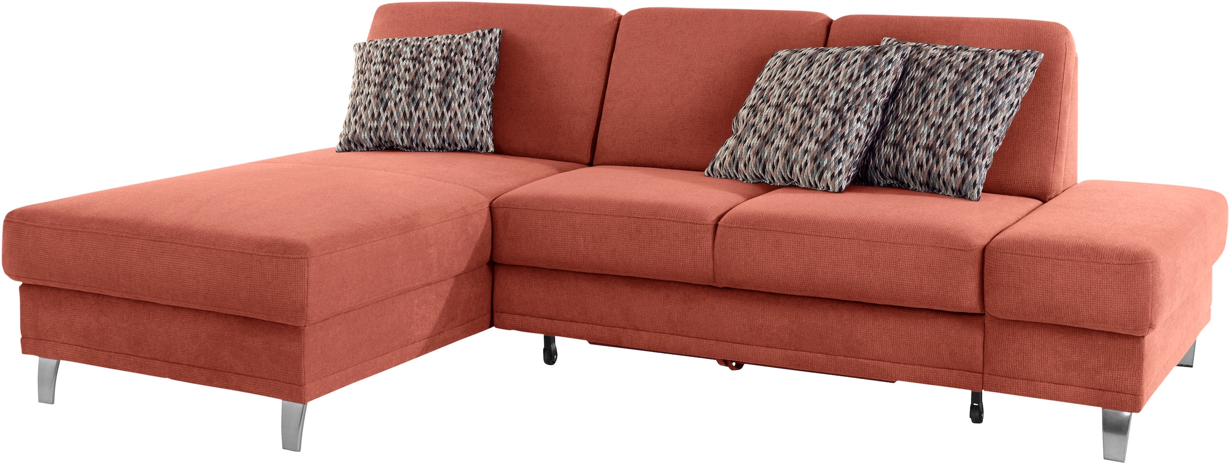 sit&more Ecksofa »Clio L-Form«, wahlweise mit Bettfunktion oder Vorziehsitz und Bettkasten, Federkern