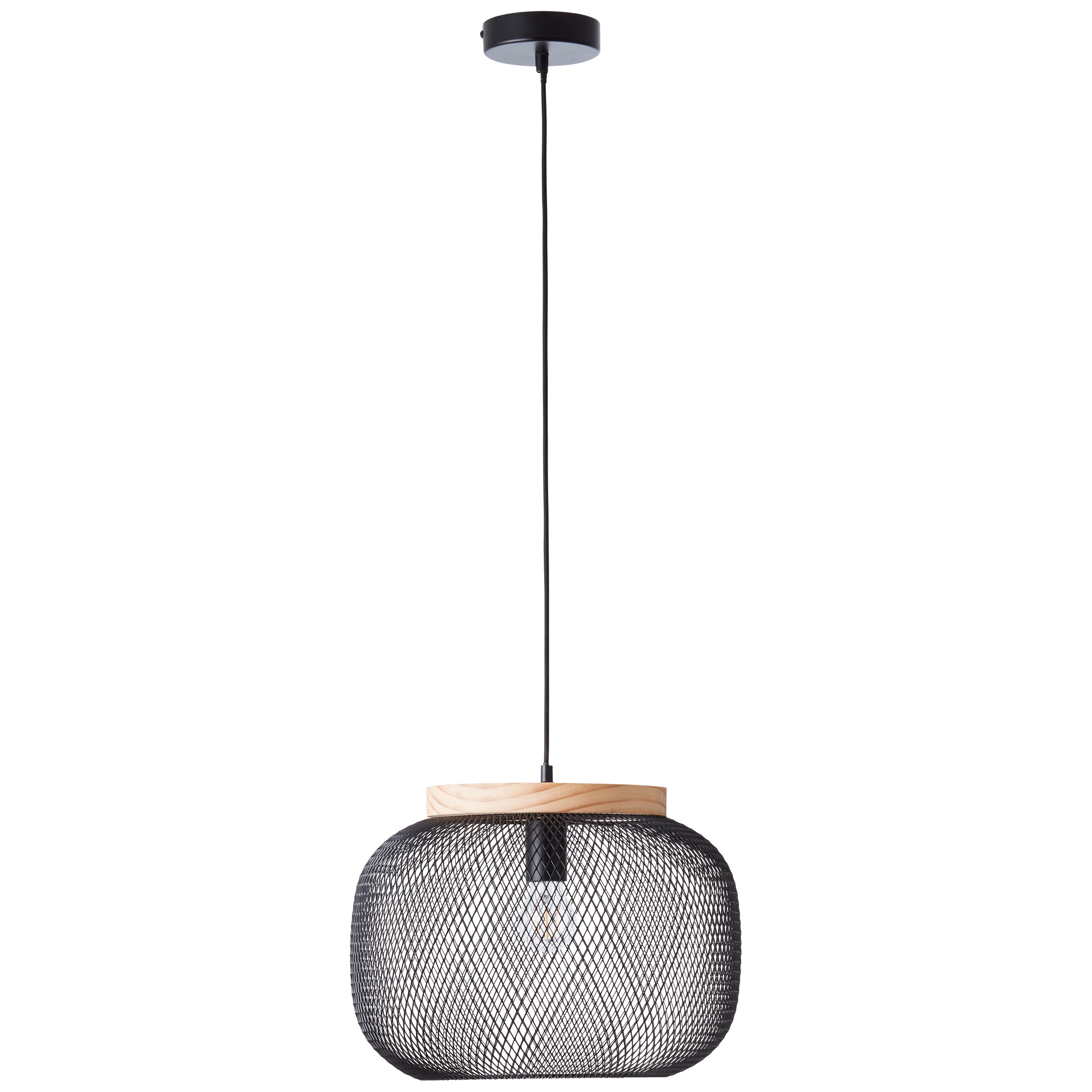 Brilliant Pendelleuchte »Giada«, 1 flammig, Leuchtmittel E27 | ohne Leuchtmittel, Pendelleuchte, 40 cm, E27, kürzbar, Metall/Holz