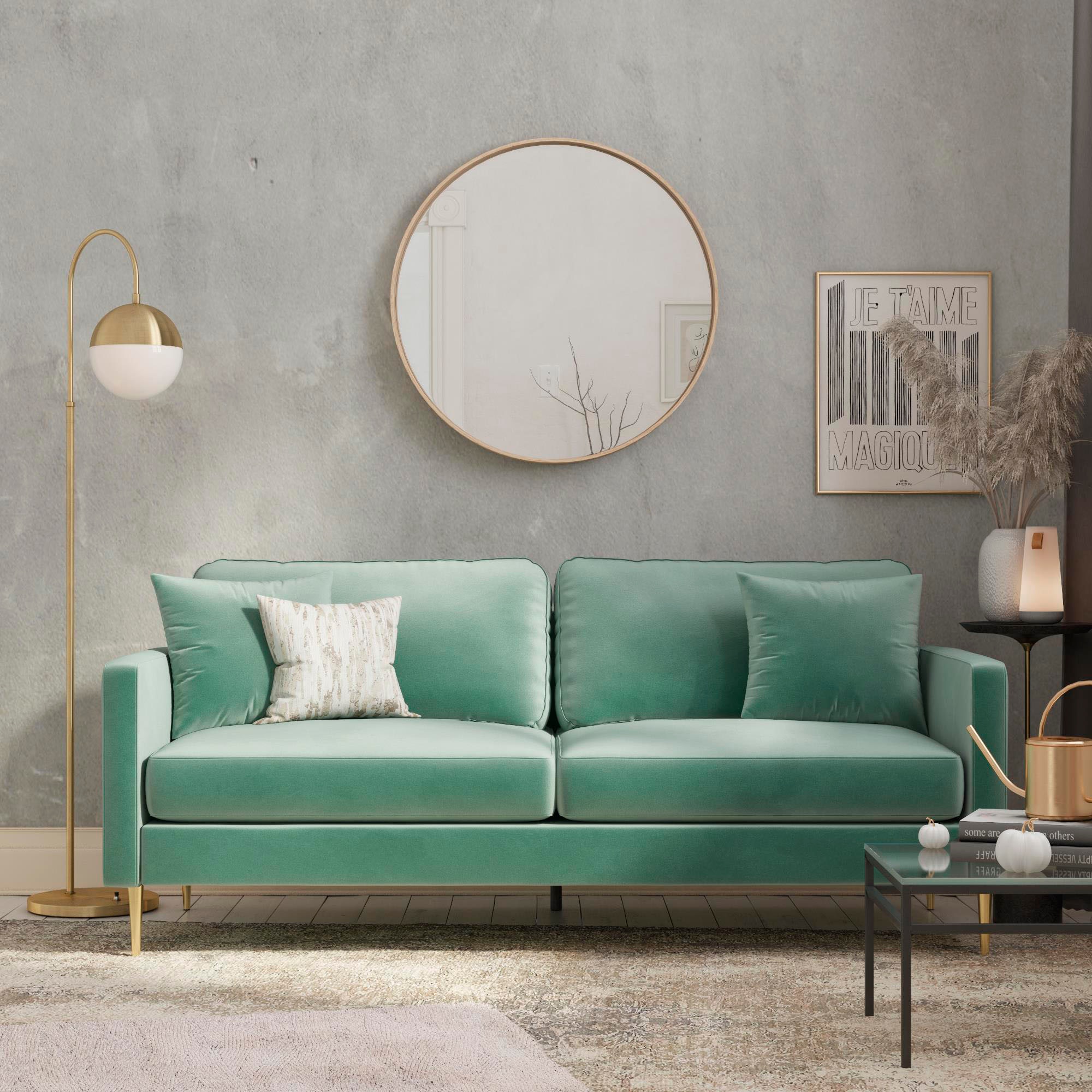 CosmoLiving by Cosmopolitan 3-Sitzer »Highland« pflegeleichter Veloursbezug, Sitz und Rücken gepolstert, Sitzhöhe 46cm