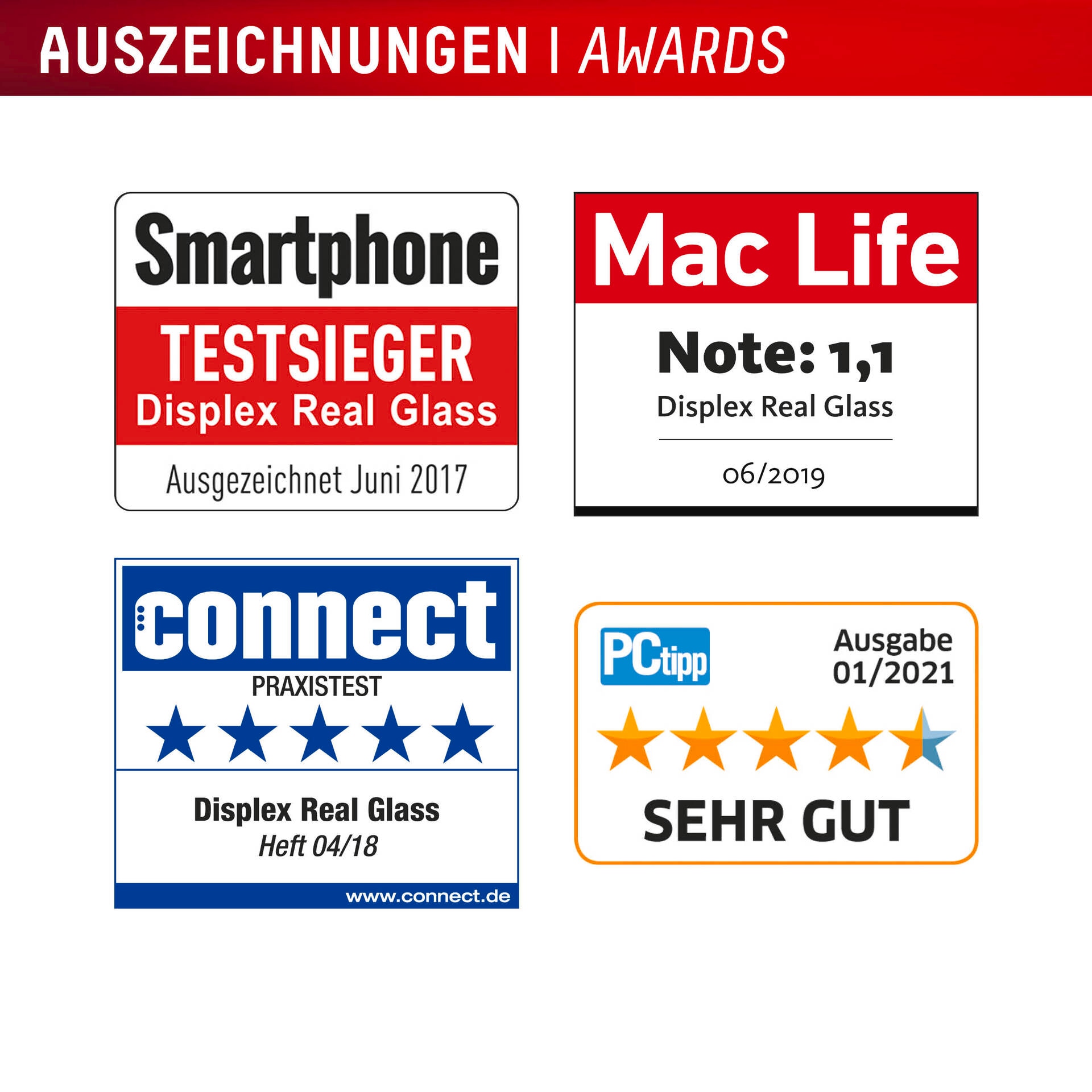 Displex Displayschutzglas »Real Glass«, für Samsung Galaxy A16, Displayschutzfolie, Schutzfolie, Bildschirmschutz, kratz- & stoßfest