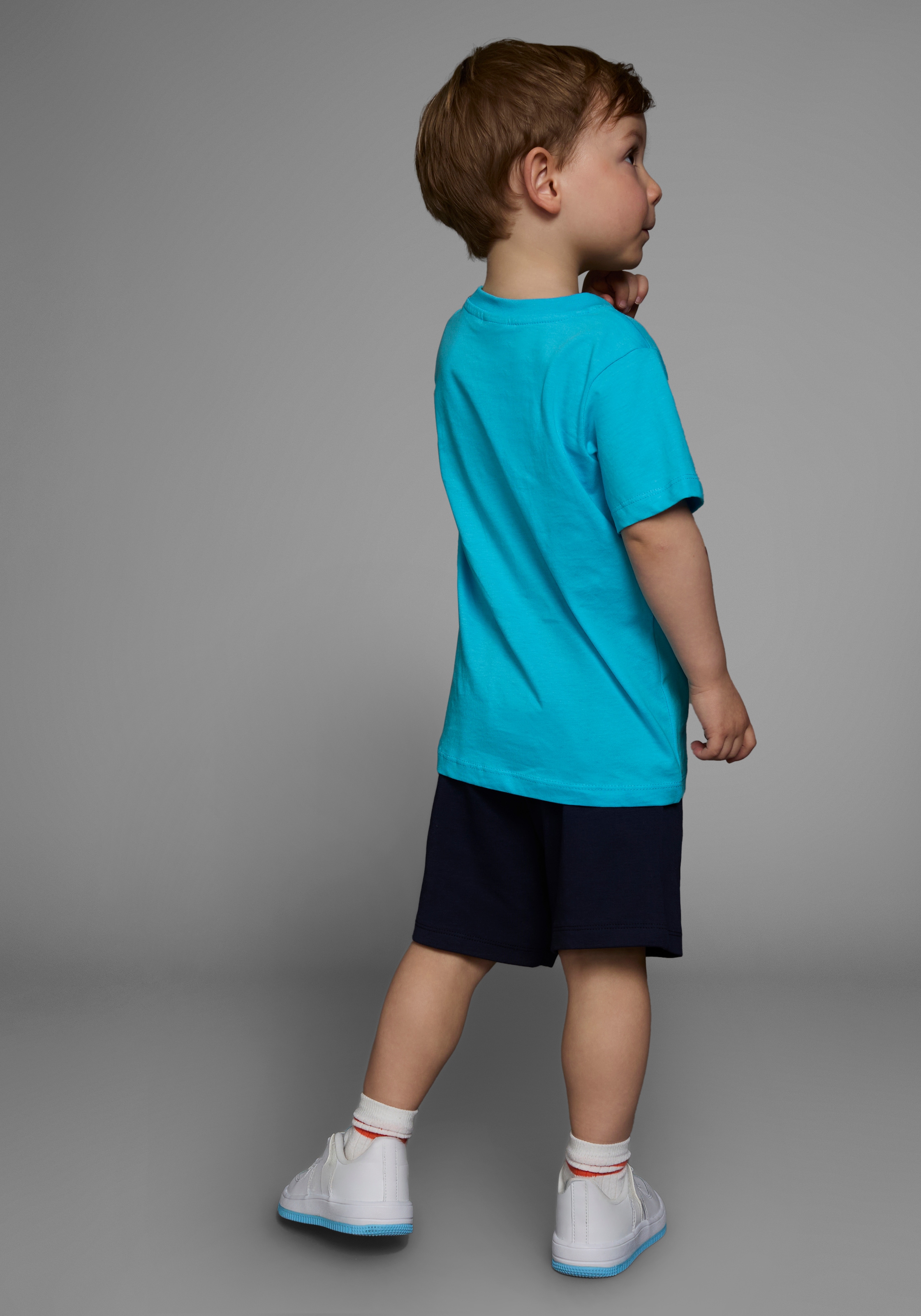 KIDSWORLD Shirt & Shorts »2tlg. Set T-Shirt + Sweatbermudas«, FUCHS - Print