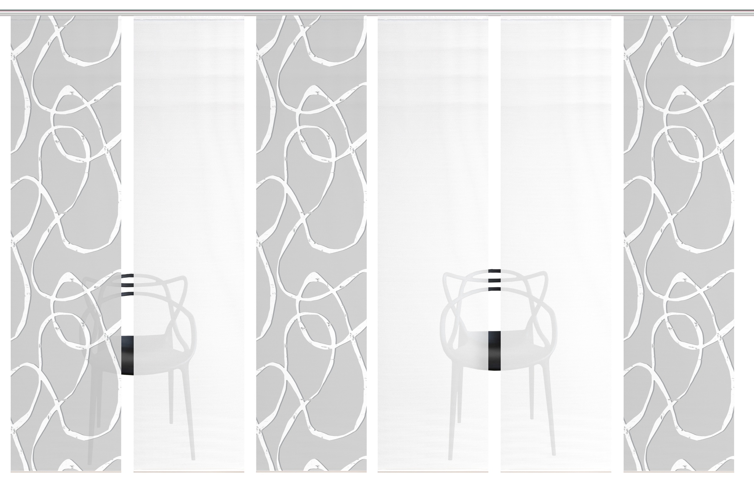 Vision S Schiebegardine »OPHELIA« Paneelwagen 6 Stk. tlg. Schiebevorhang,Bambusoptik,Digitaldruck,SET