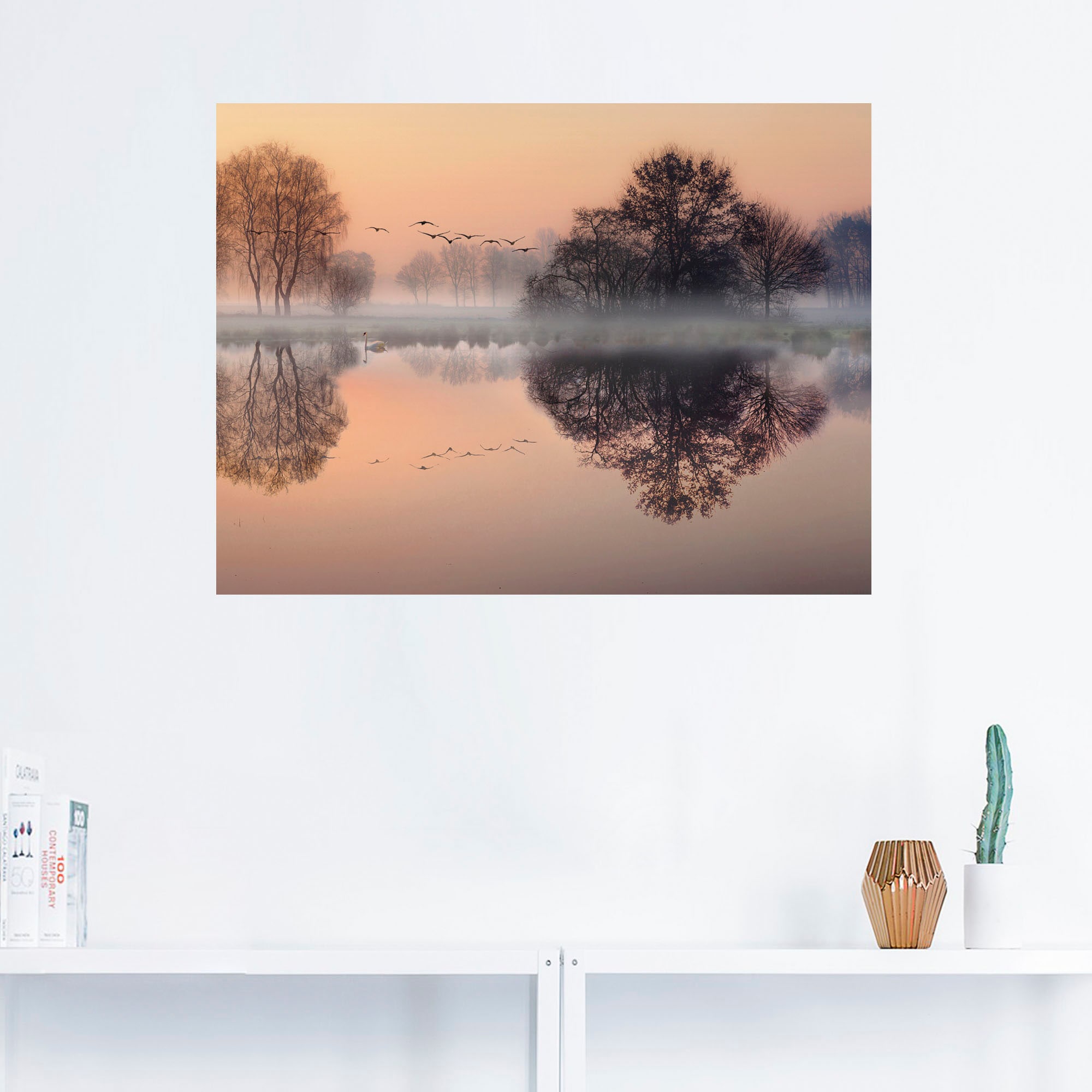 Artland Wandbild »Früh morgens am See....«, Gewässer, (1 St.), als Leinwand günstig online kaufen