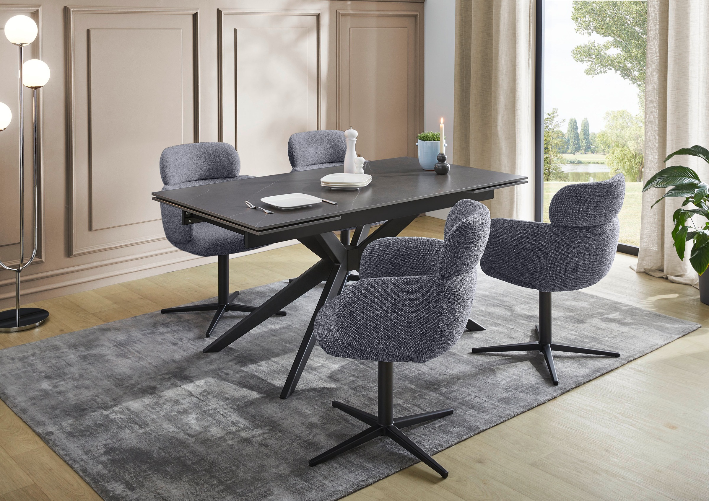 Jockenhöfer Gruppe Esstisch »Campus« ausziehbar (160-240x90 cm), Keramiktischplatte, Synchronauszug