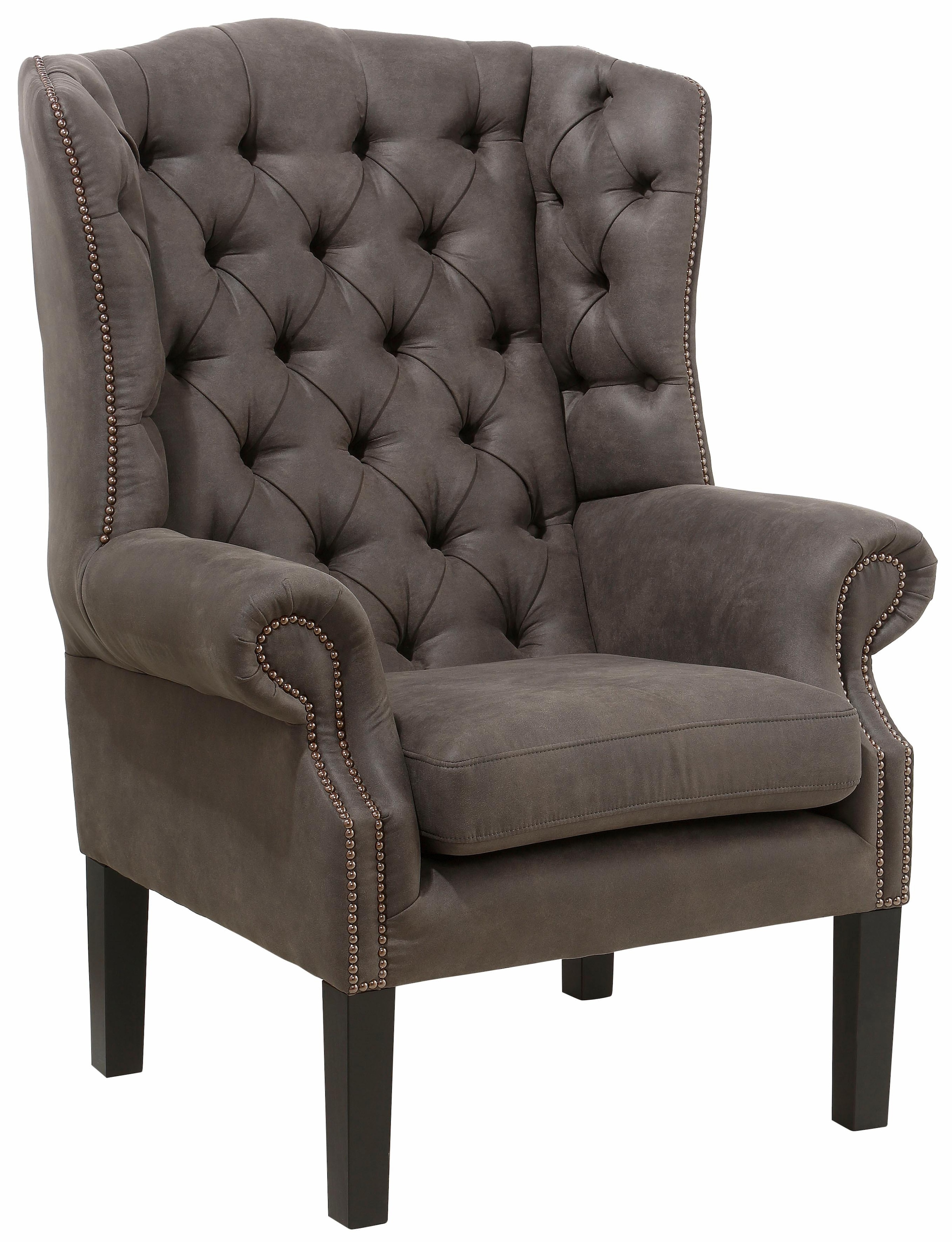 Home affaire Sessel »Bedford Ohrensessel Chesterfield«, mit aufwendiger Kno günstig online kaufen