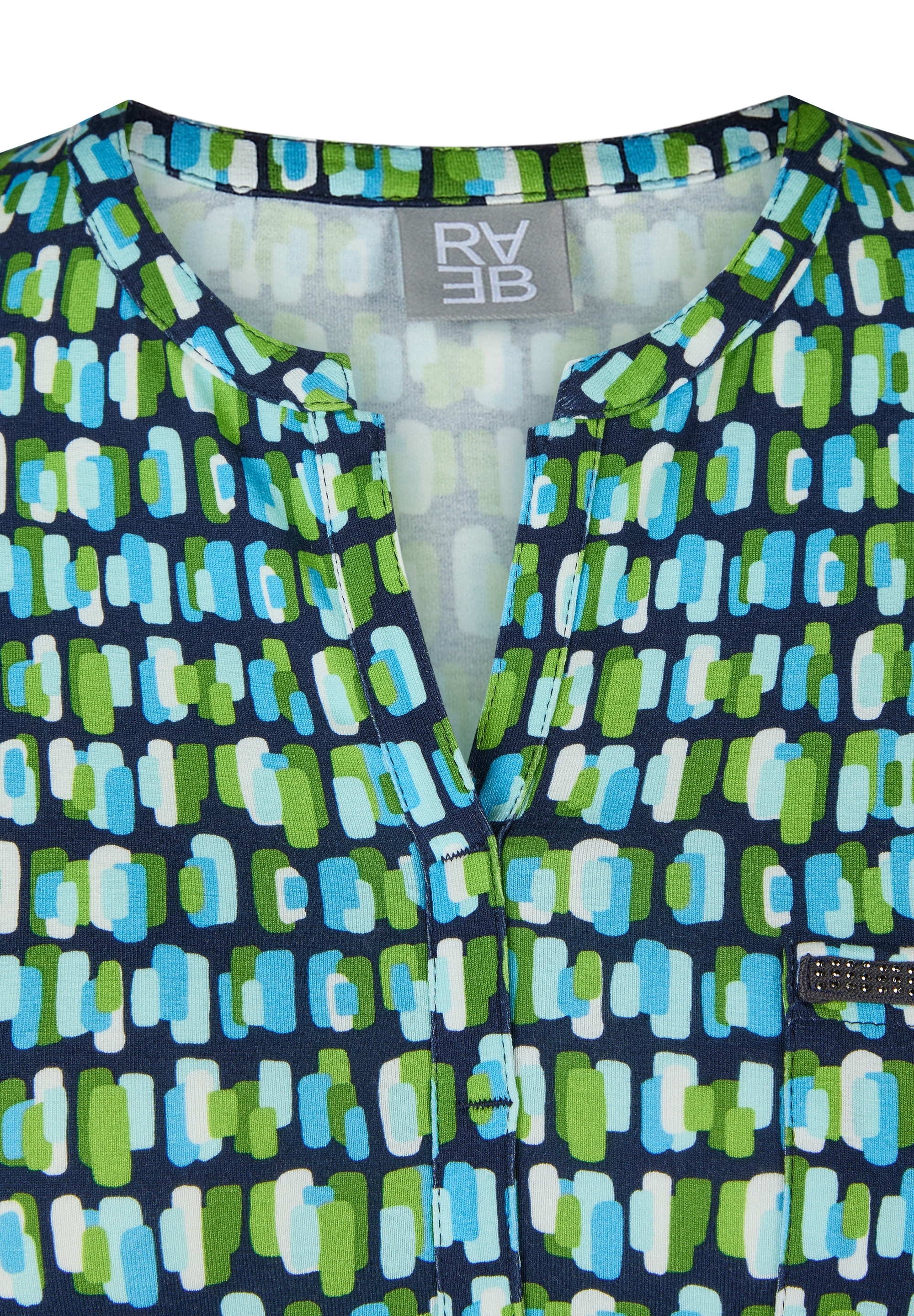 Rabe Langarmshirt mit grafischem Muster