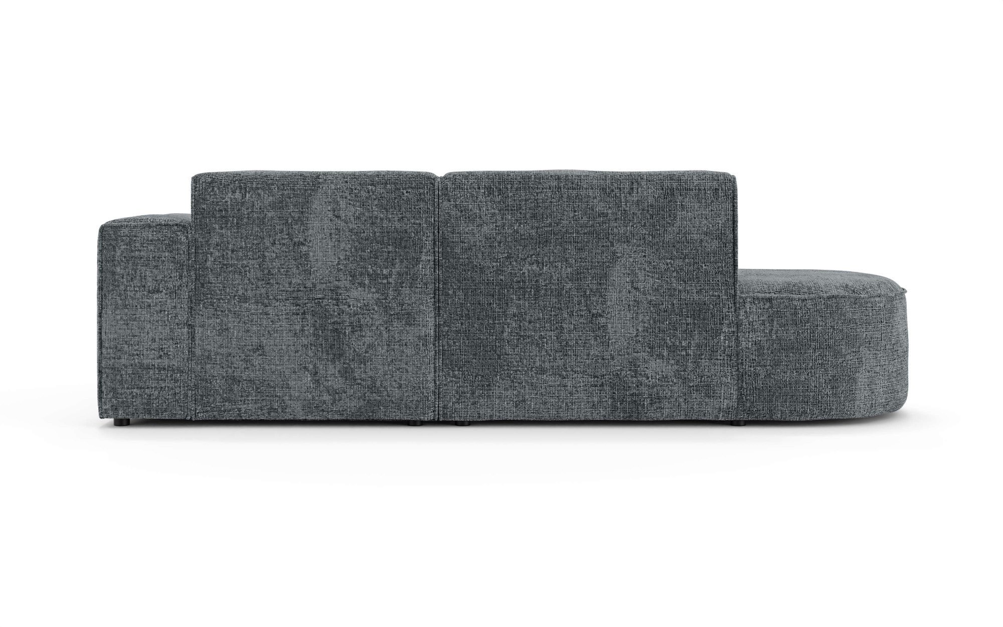 OTTO home Ecksofa »ADELLA XL Design-Sofa mit Recamiere rechts/links, 263/159/76 cm«, L-Form XL mit Wellenunterfederung, runde Form, auch in Cord